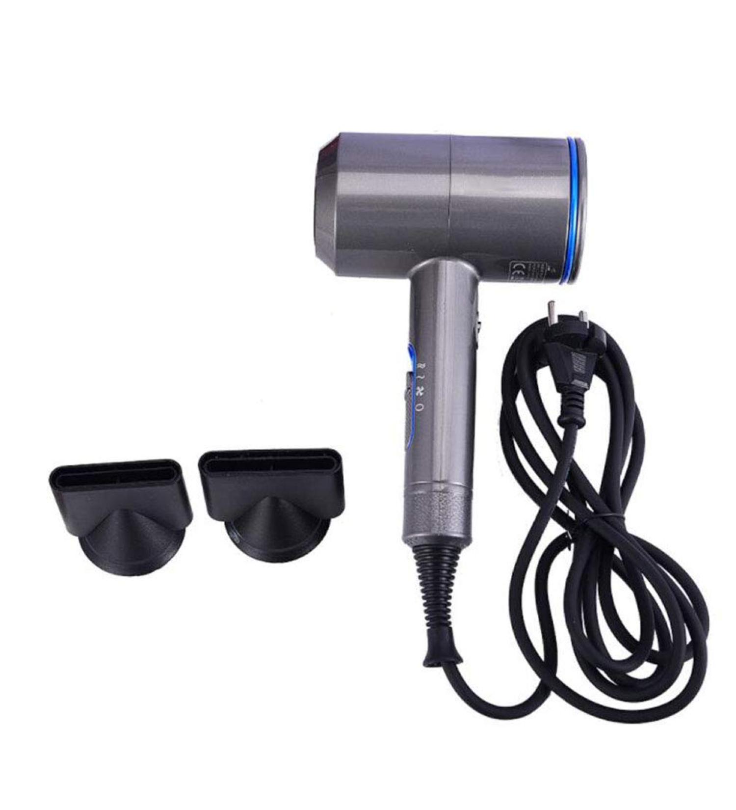 2000W Pro Hair Dryer with 2 Nozzle Ionic Powerful Professional Salon Blow Dryer AC Motor Fast Drying Hairdryer with 2 Heat Speed Cool Air for Hairstylist Dresser Home Men and Women Gray+red small gift Gray+blue - Buy Online on GoSupps.com