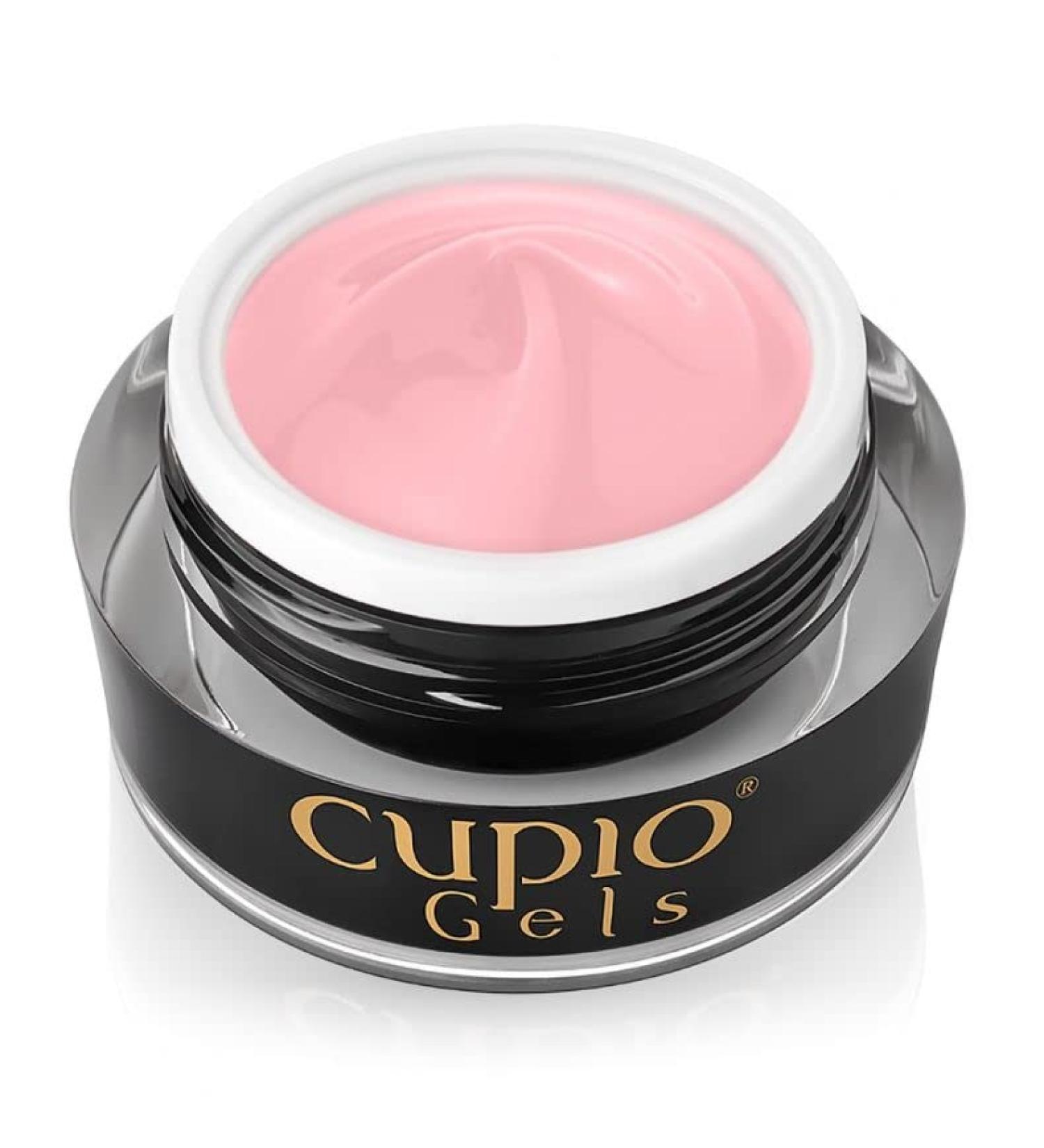 Cupio Cupio No File - UV Gel - Fiber Milky Pink - 30 ml - Builder gel with fiberglass reinforcement - HEMA-free - Shock resistant and elastic - Makeup gel for natural-looking extensions