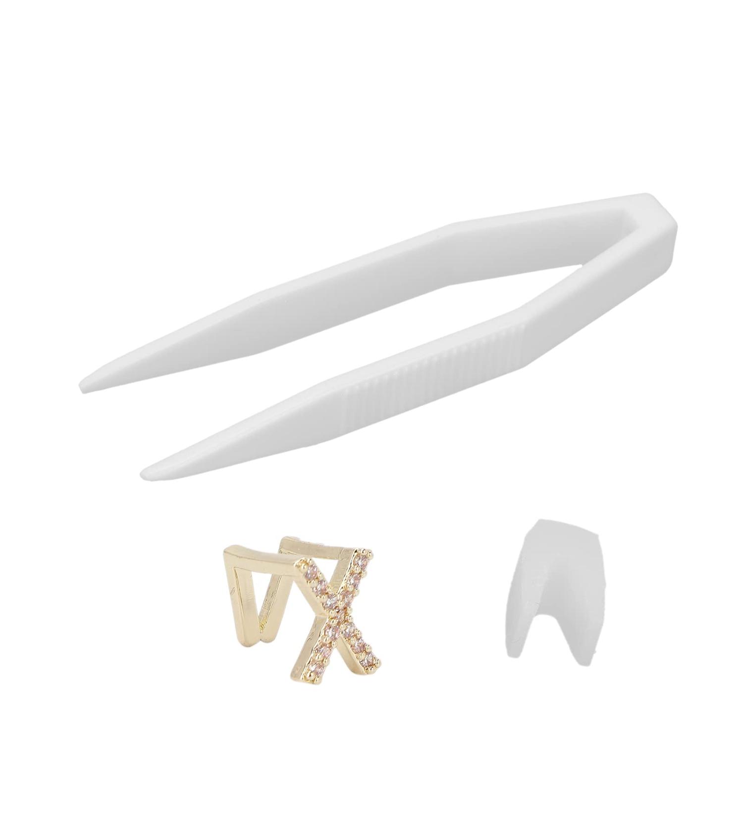 Metal Teeth Brace for Party Fashionable Jewelry Decoration Plated English Letter X Fits Most Tooth Sizes Portable - Buy Online on GoSupps.com