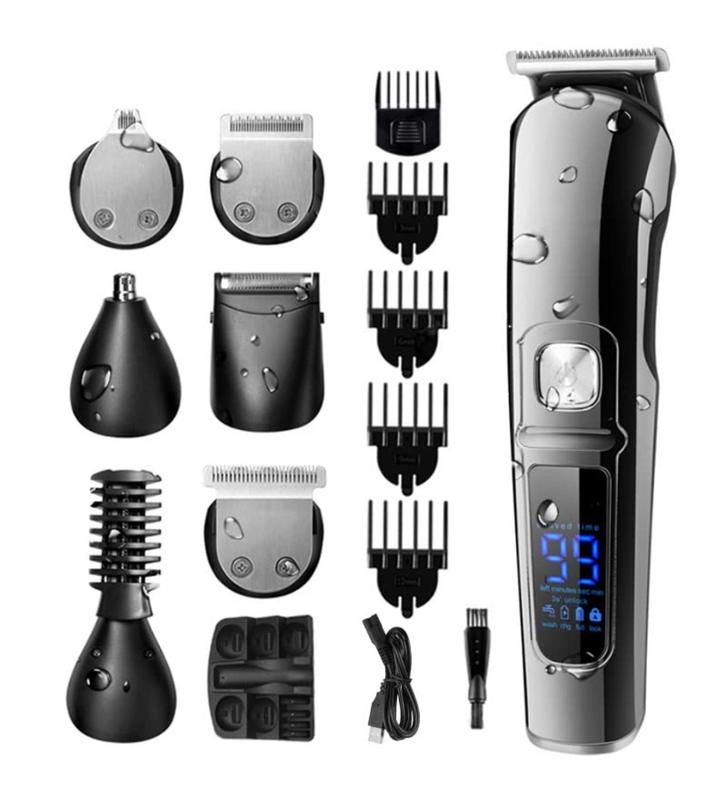 6-in-1 Men's Barber Scissors & Hair Clippers Set - Waterproof Electric Shaver Hair Trimmer Beard & Nose Trimmer | International Shipping Available - Buy Online on GoSupps.com