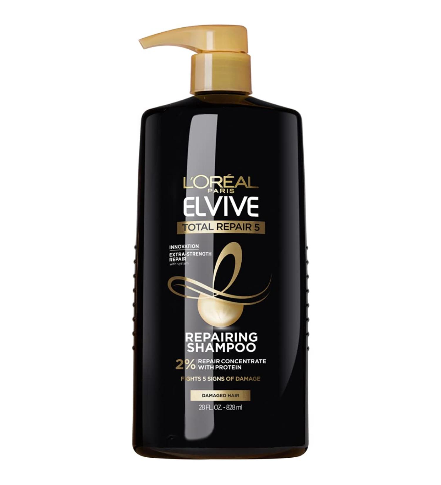 L'Oreal Elvive Total Repair 5 Shampoo - 28 Fl Oz for Damaged Hair with Protein & Ceramide - Buy Online on GoSupps.com