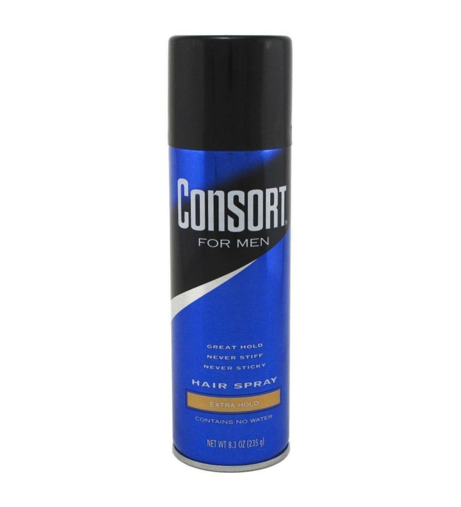 Consort For Men Hair Spray Aerosol Extra Hold 8.30 ounce (Pack of 3)