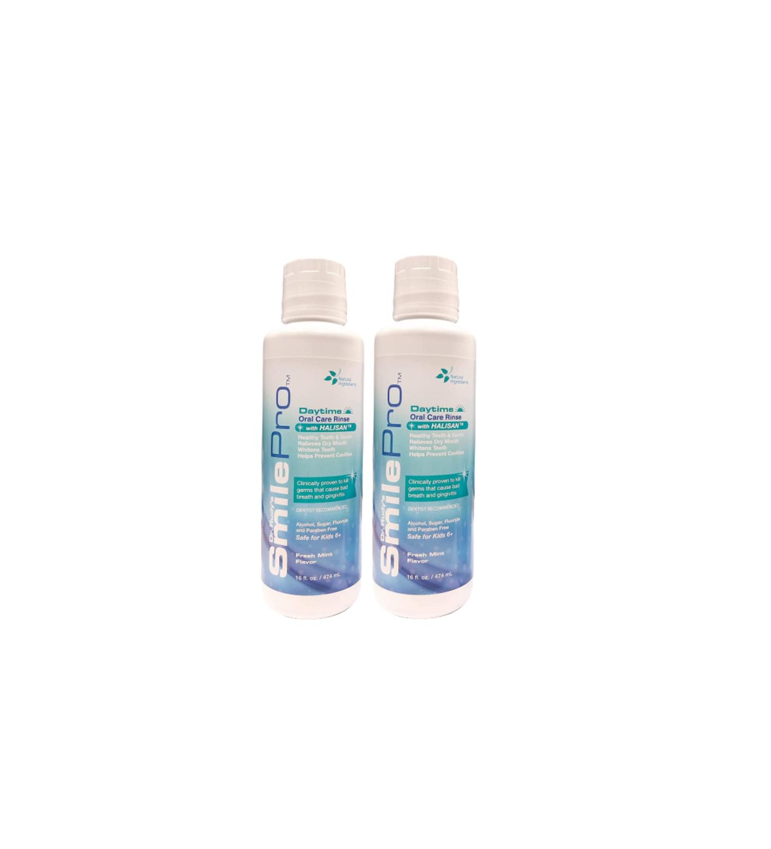 Dr. Rudy's SmilePro AM Daytime Mouth Rinse - 2 Pack | Freshens Breath & Whitens Teeth - Buy Online on GoSupps.com