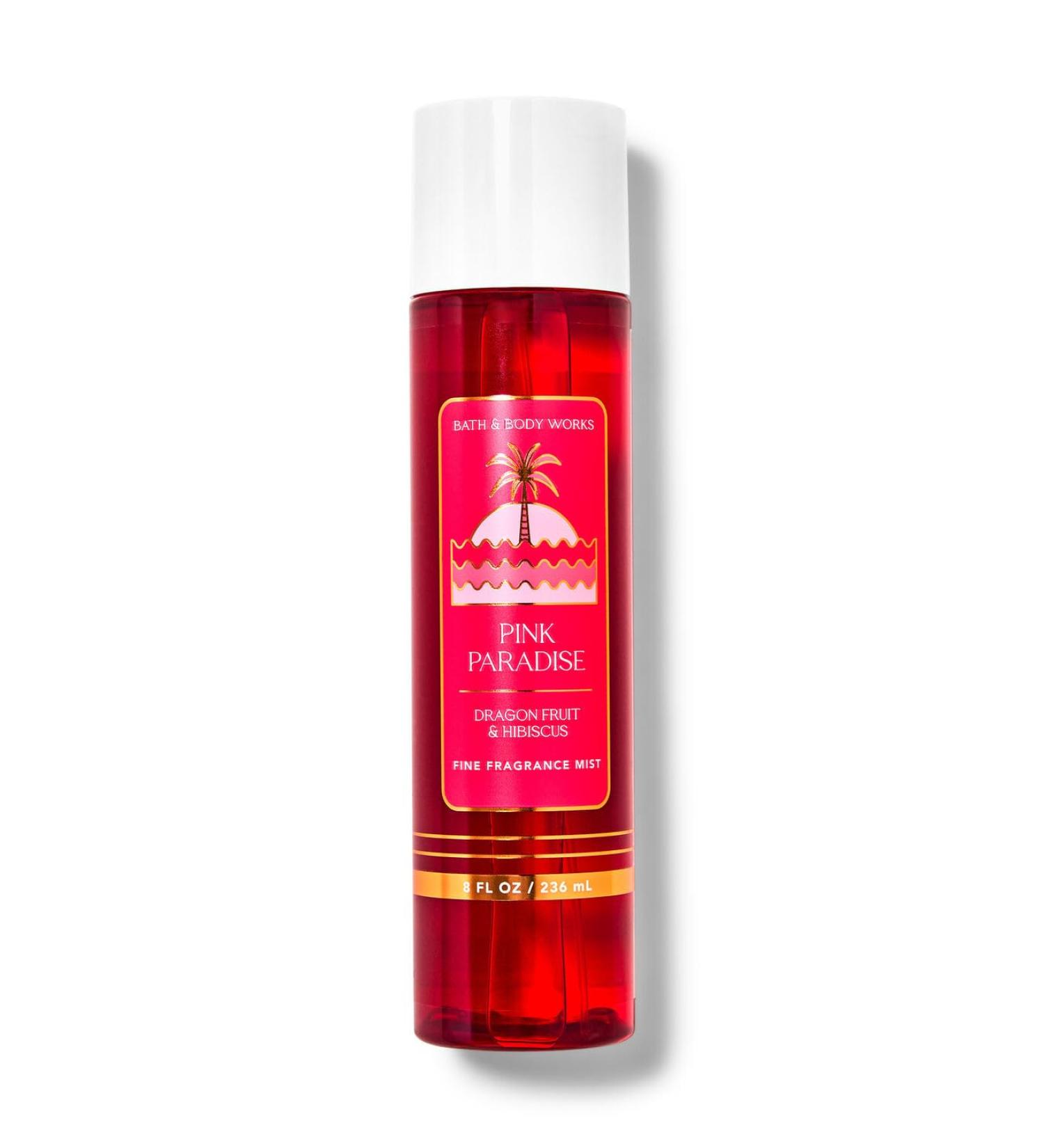 Bath & Body Works Fine Fragrance Body Spray Mist 8 oz (Pink Paradise) Pink Paradise 8 Fl Oz (Pack of 1)