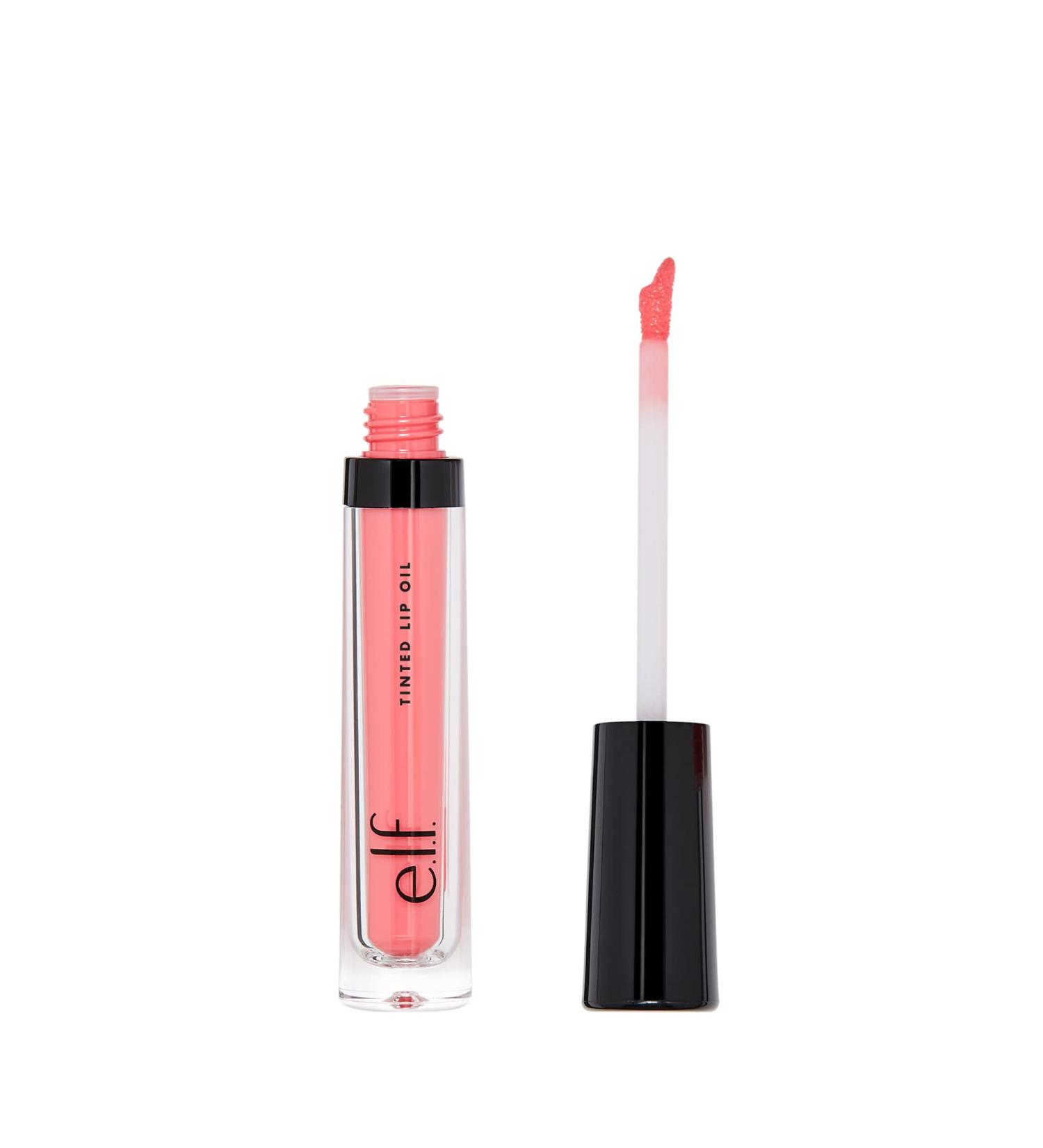 e.l.f. Cosmetics Tinted Lip Oil - Long Lasting Sheer Coverage, Non-Sticky, Hydrating, Coral Kiss 0.1 Oz - Buy Online on GoSupps.com