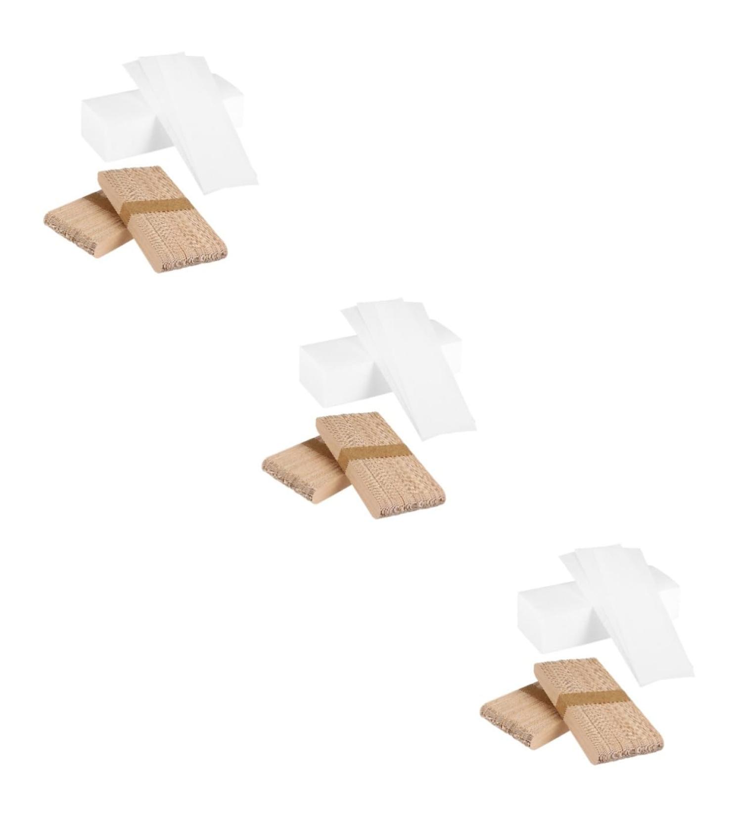 Fomiyes 600 PCS Wax Paper & Wax Strips Set for Eyebrows & Body - Wooden Applicator Sticks Included | Perfect for Women - Buy Online on GoSupps.com