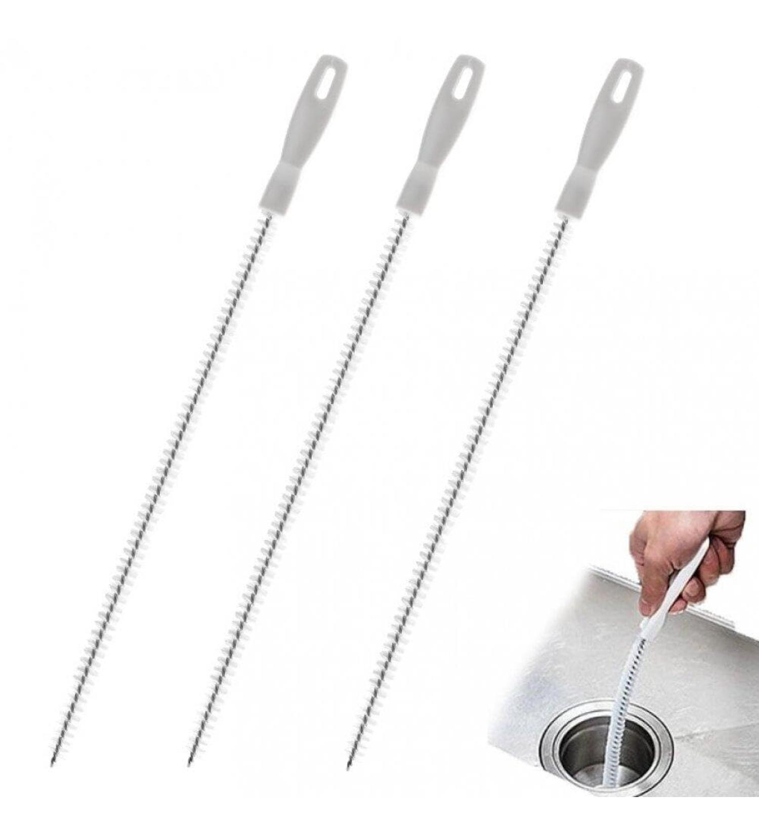 Pipe Dredging Brush Bathroom Hair Sewer Sink Cleaning Brush Drain Cleaner Clog Plug Hole Remover Tool - Buy Online on GoSupps.com