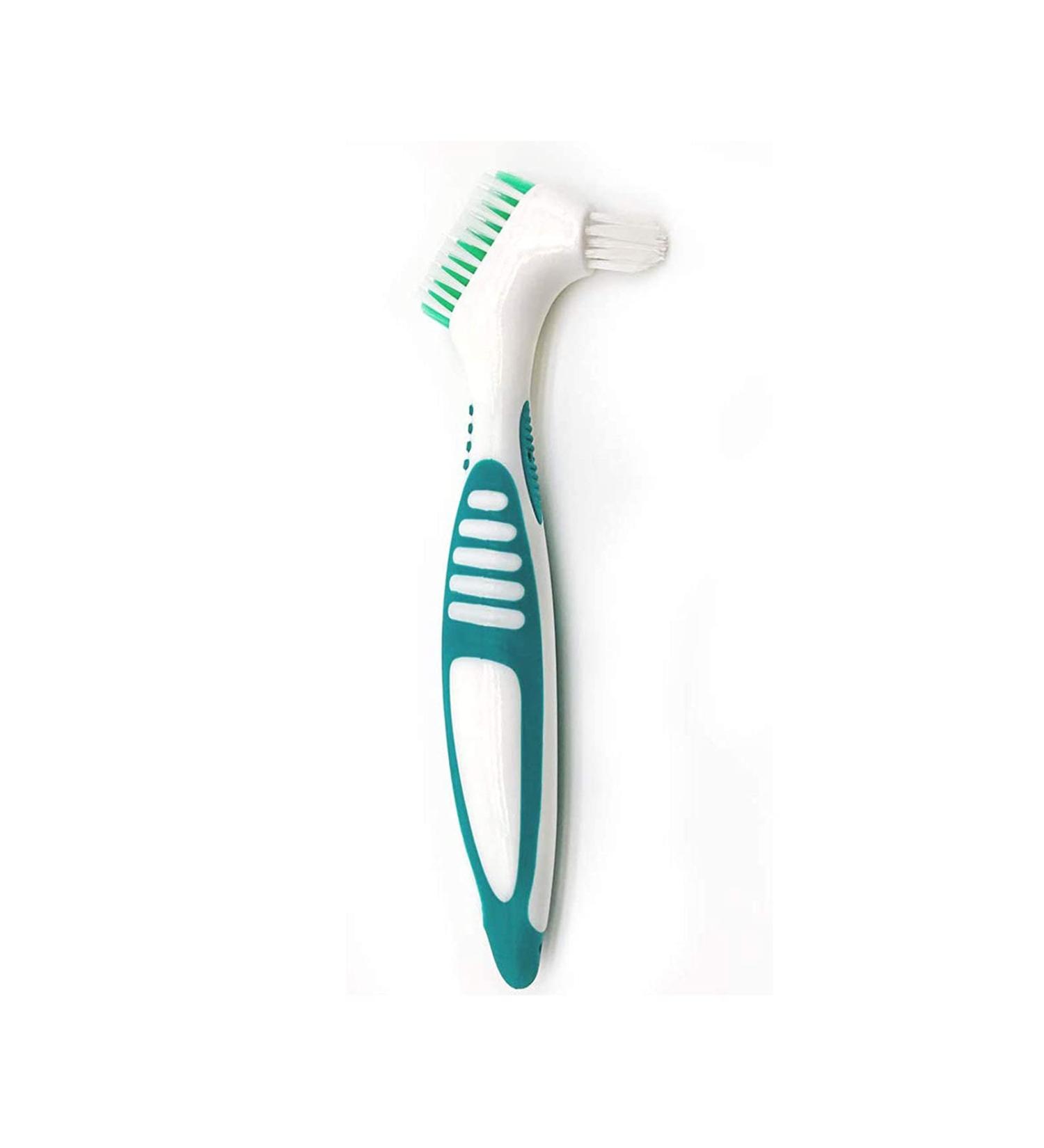 HEIGOO Denture Cleaning Brush - Portable False Teeth Cleaner for Denture Wearers - Green - Buy Online on GoSupps.com