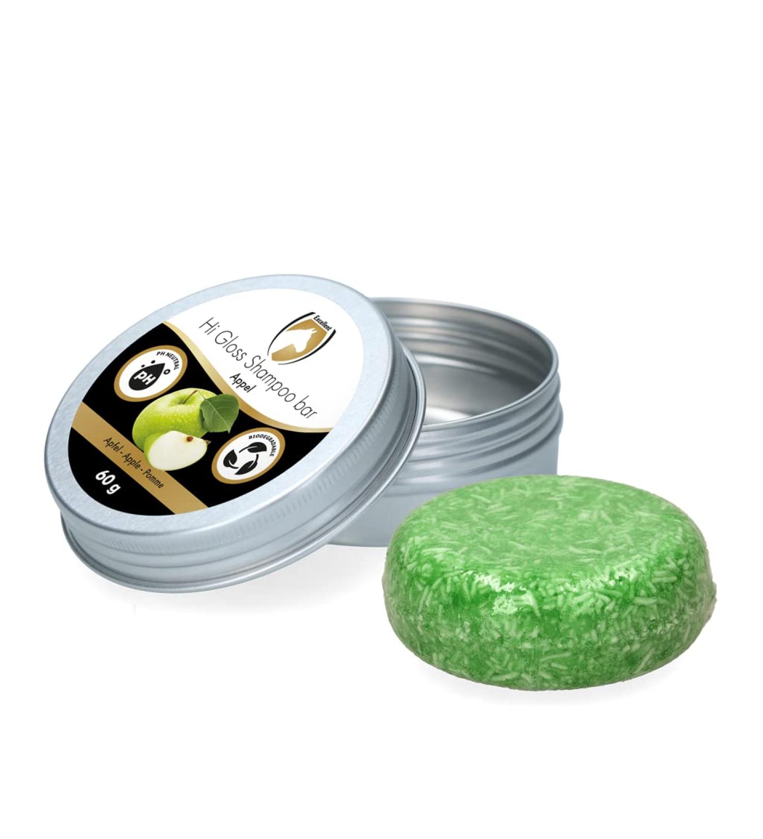 Holland Animal Care Excellent Hi Gloss Apple Shampoo Bar with powerful cleansing and conditioning properties - Suitable for horses - 60g - Buy Online on GoSupps.com