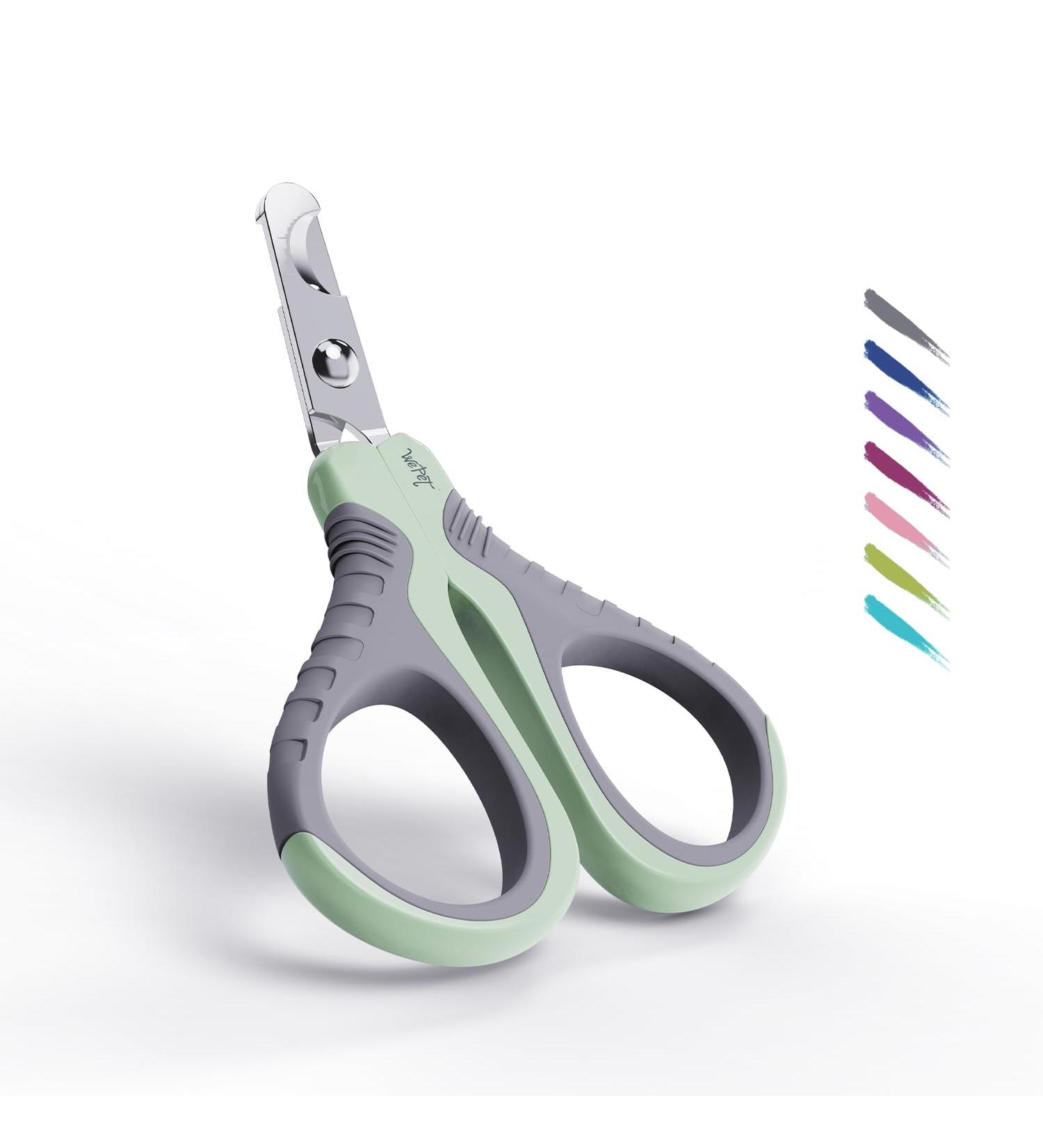 Wepet Claw Scissors for Pets - Professional Nail Clippers for Cats Dogs Kittens & Small Animals - Safe & Spicy Design #05 Gray/Tea Green - Buy Online on GoSupps.com