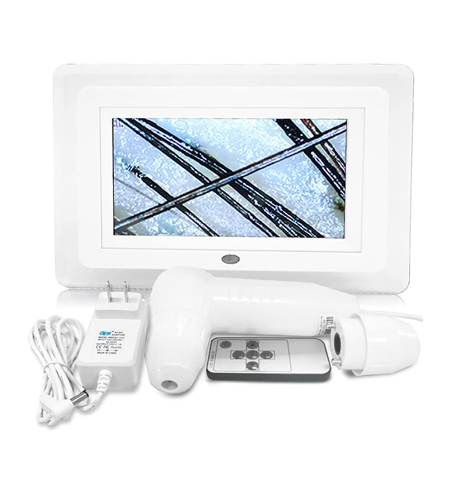 7 Inch Skin Diagnosis Hair Analyzer Scalp Hair Follicles Detector with Dual Probes 200x 50x High-Definition Lens with 2 Million Pixels for Imaging for Beauty Salon Hair Salon - Buy Online on GoSupps.com