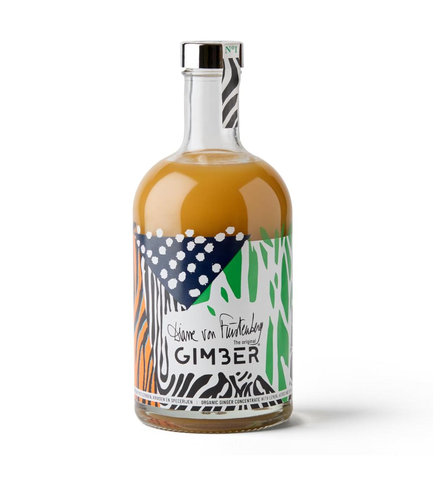 Gimber Limited Edition with Diane von F rstenberg - Original N 1 | Alcohol-Free Organic Ginger Drink | Premium 700ml Bioty Beverage with Lemon & Herbs - Buy Online on GoSupps.com