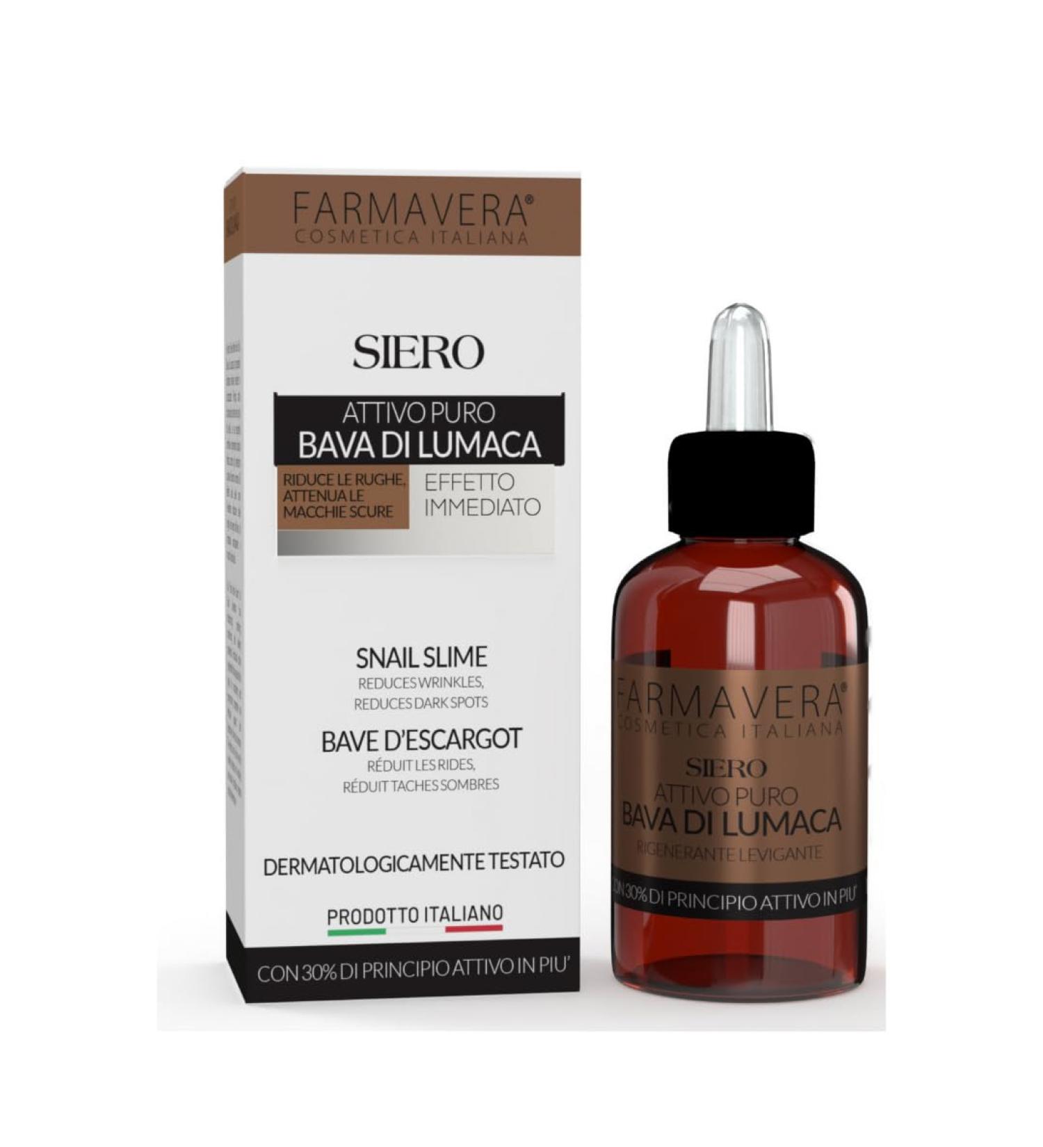  FARMAVERA COSMETICA ITALIANA Farmavera Bava de Lumaca Active Pouri Luxury Anti-Wrinkle Serum Eye Contour Face Serum Anti-Wrinkle Regenerating Face Serum Anti-Stain Illuminating - Buy Online on GoSupps.com