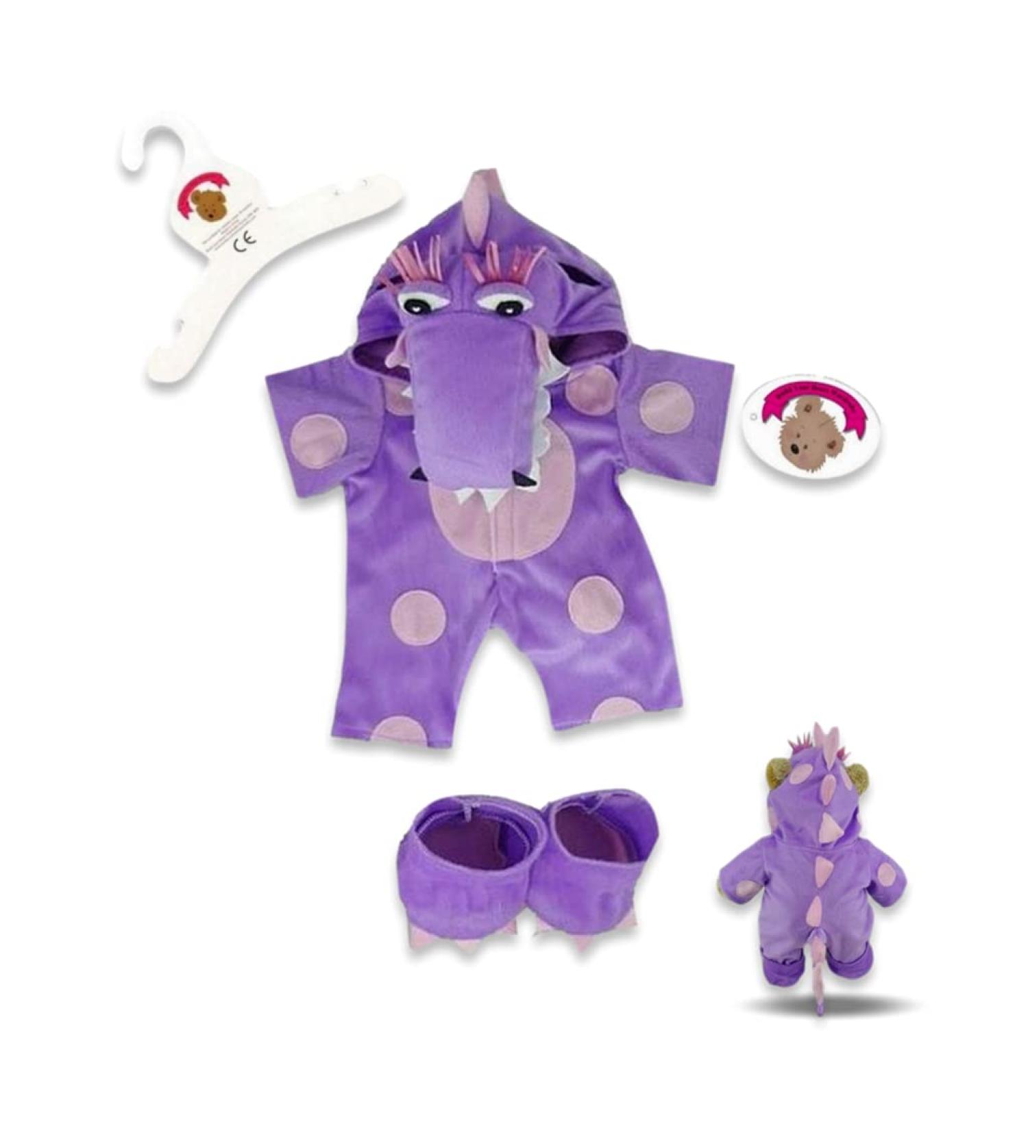 Little Dragon Outfit - Purple Teddy Bear Clothes for Build-A-Bear Teddies - Buy Online on GoSupps.com