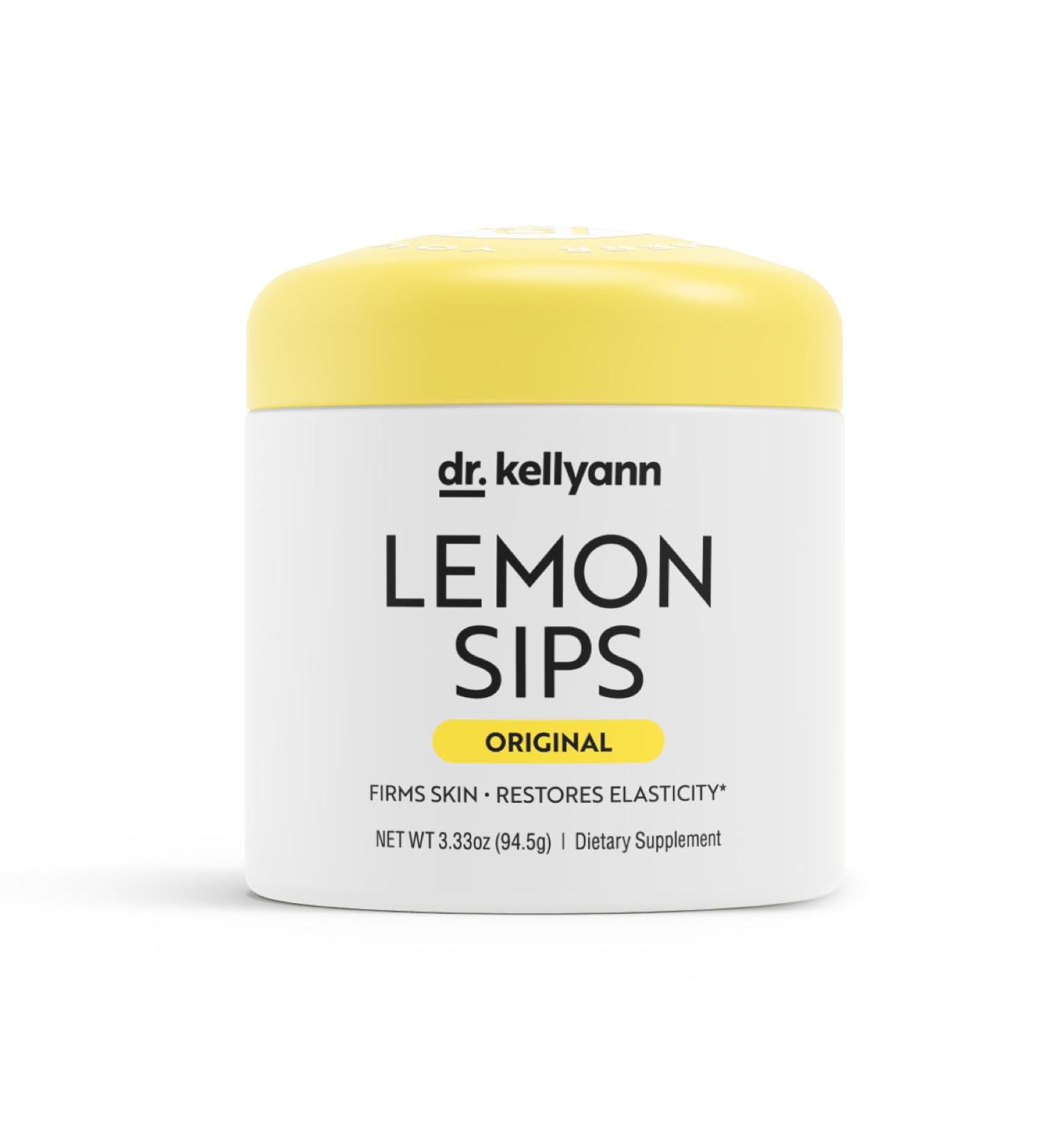 Dr. Kellyann Lemon Sips Citrus Drink Mix (21 Servings) Rehydrate Detox Revitalize Sugar Free Fat Free Non GMO Hydrates and Firms Skin (Lemon) - Buy Online on GoSupps.com