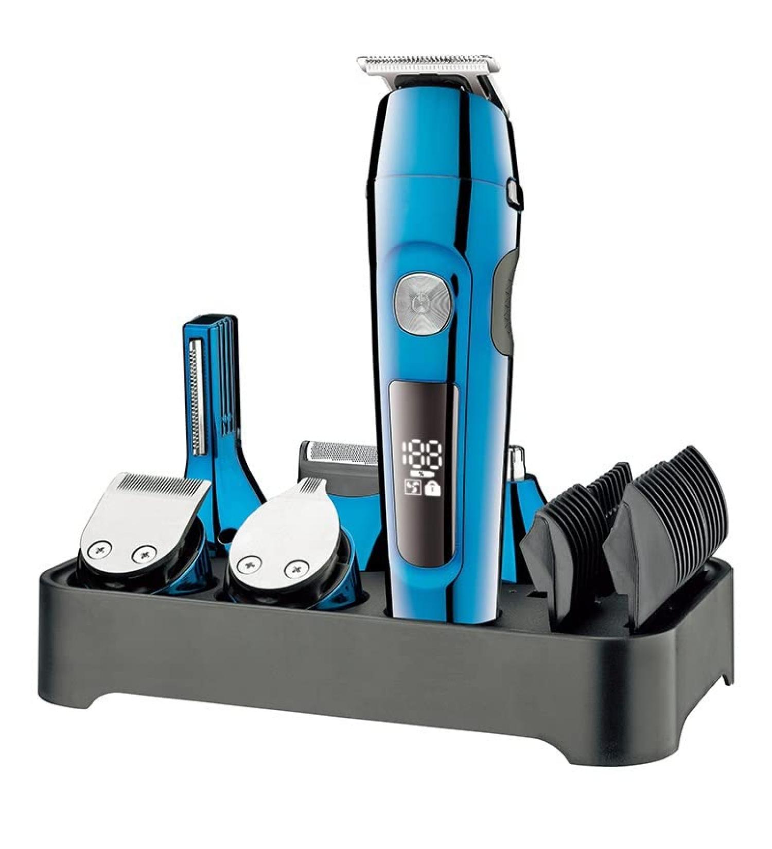 Hair Clippers for Men All in one LCD Adjustable speeds Hair Trimmer Multifunction Beard Grooming Facial Body Hair Clipper elelctric Hair Cutting Set (Color : Blue) - Buy Online on GoSupps.com