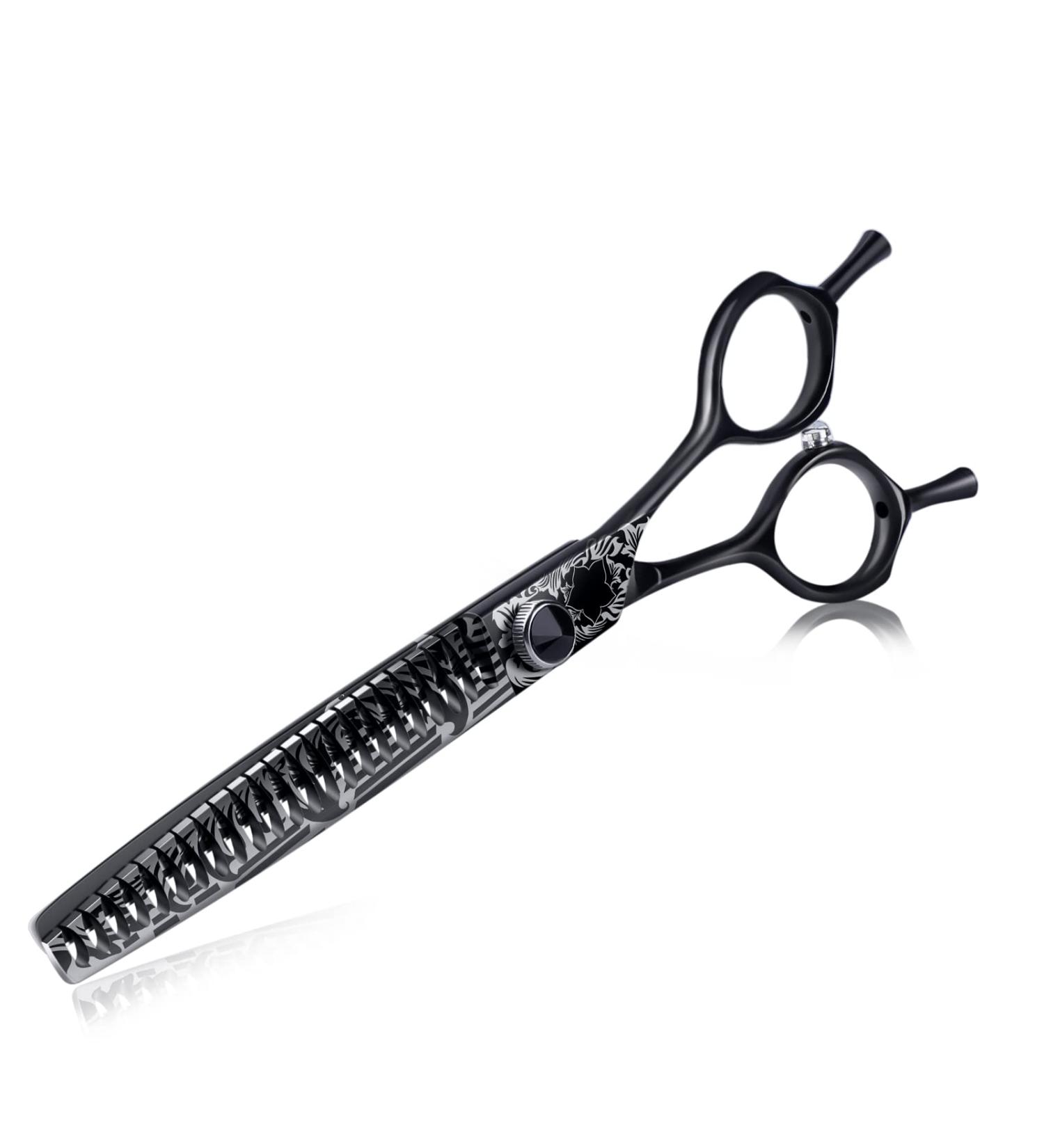 Jason 7 Inch Thinning Scissors for Dogs & Cats - Japanese 440C Stainless Steel Ergonomic Professional Fur Scissors 23 Teeth Chunker - Buy Online on GoSupps.com