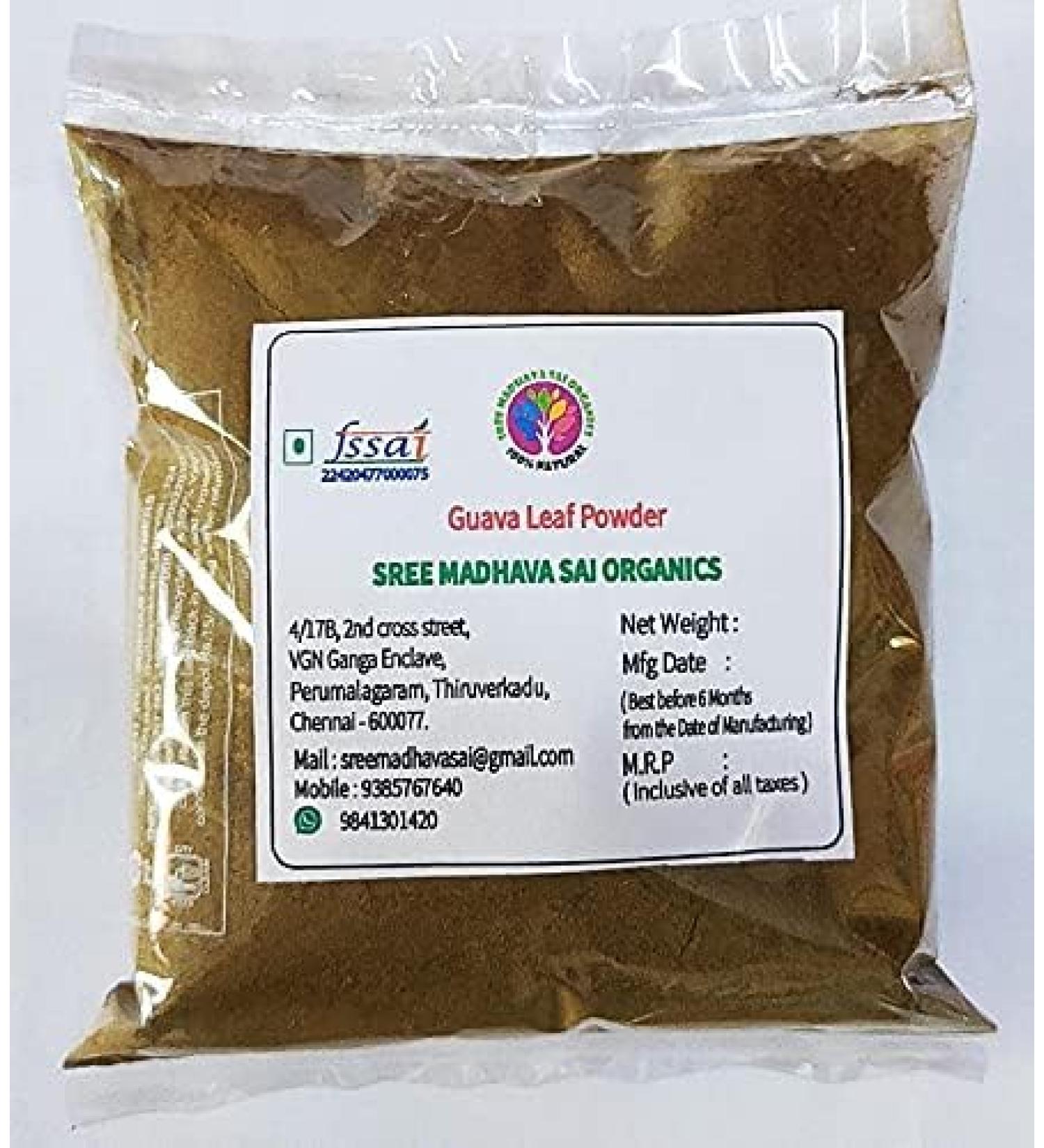 Organics Guava Leaves Koiya ilai Powder 200 GM - Buy Online on GoSupps.com