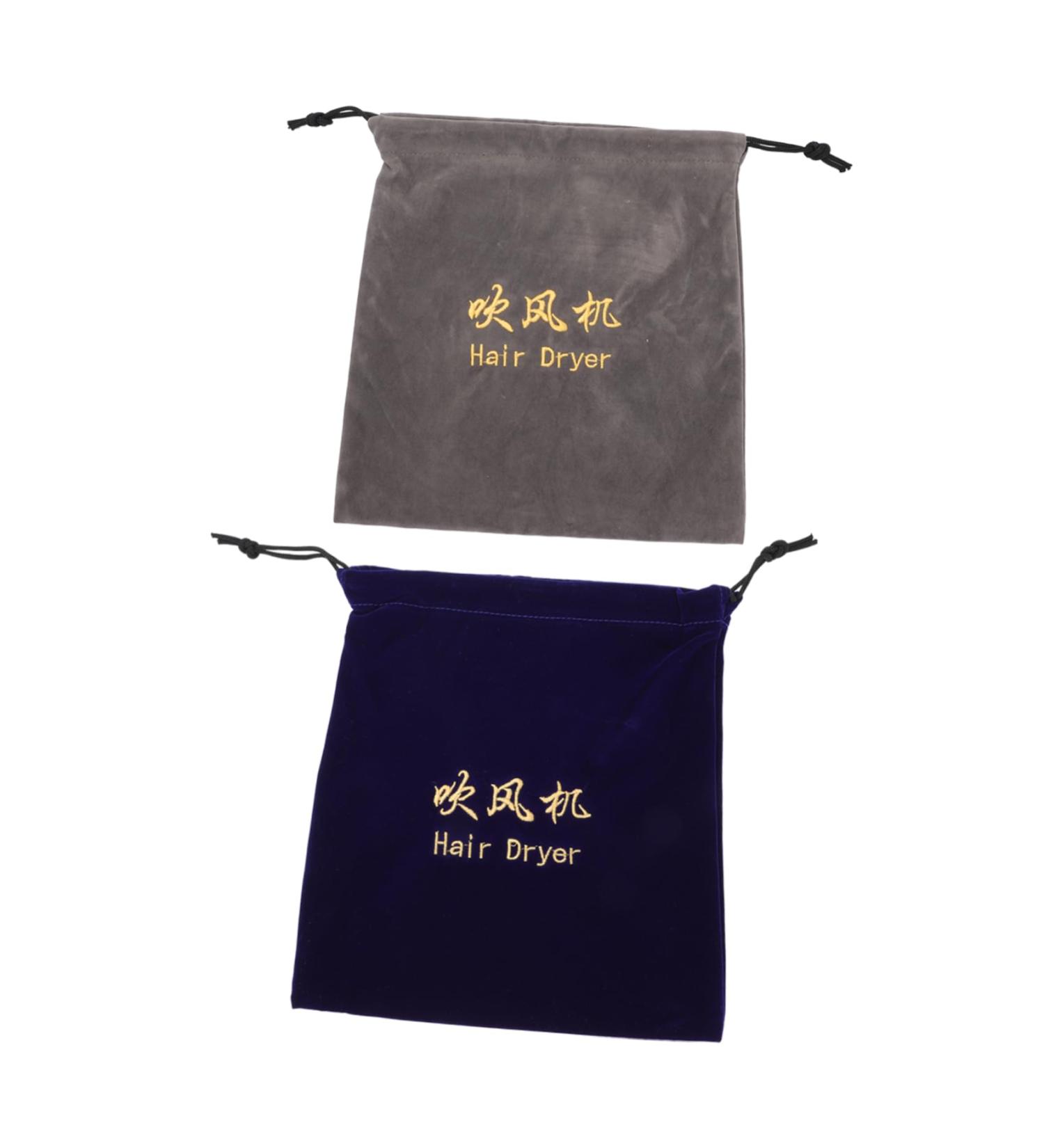 Beatifufu 2pcs Storage Bag Hairdryer Bag Portable Hair Dryer Drawstring Pouch Home Hair Dryer Bag Mini Velvet - Buy Online on GoSupps.com