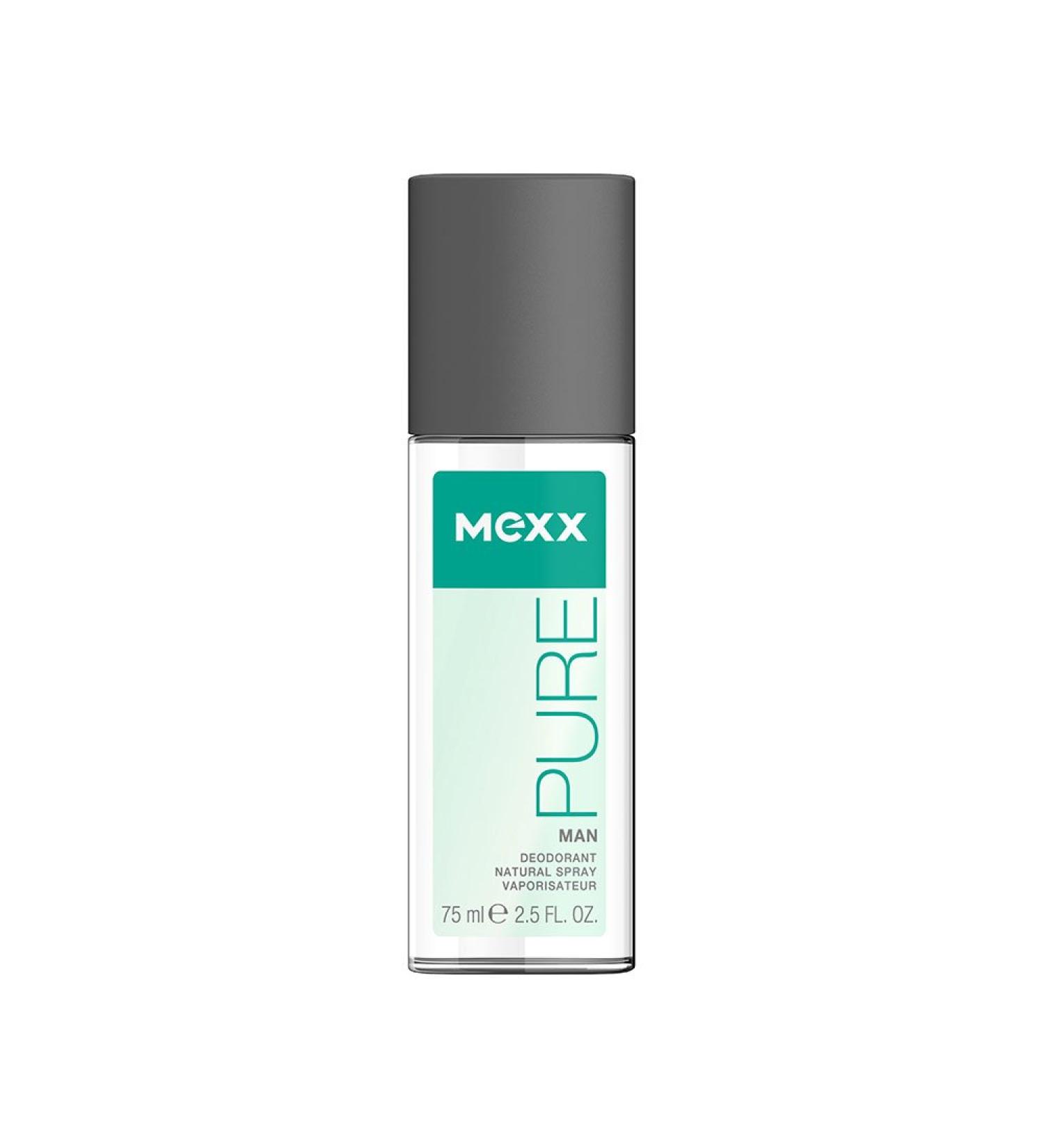 Mexx Deodorant Natural Spray for Men Pure 2.5 Ounce