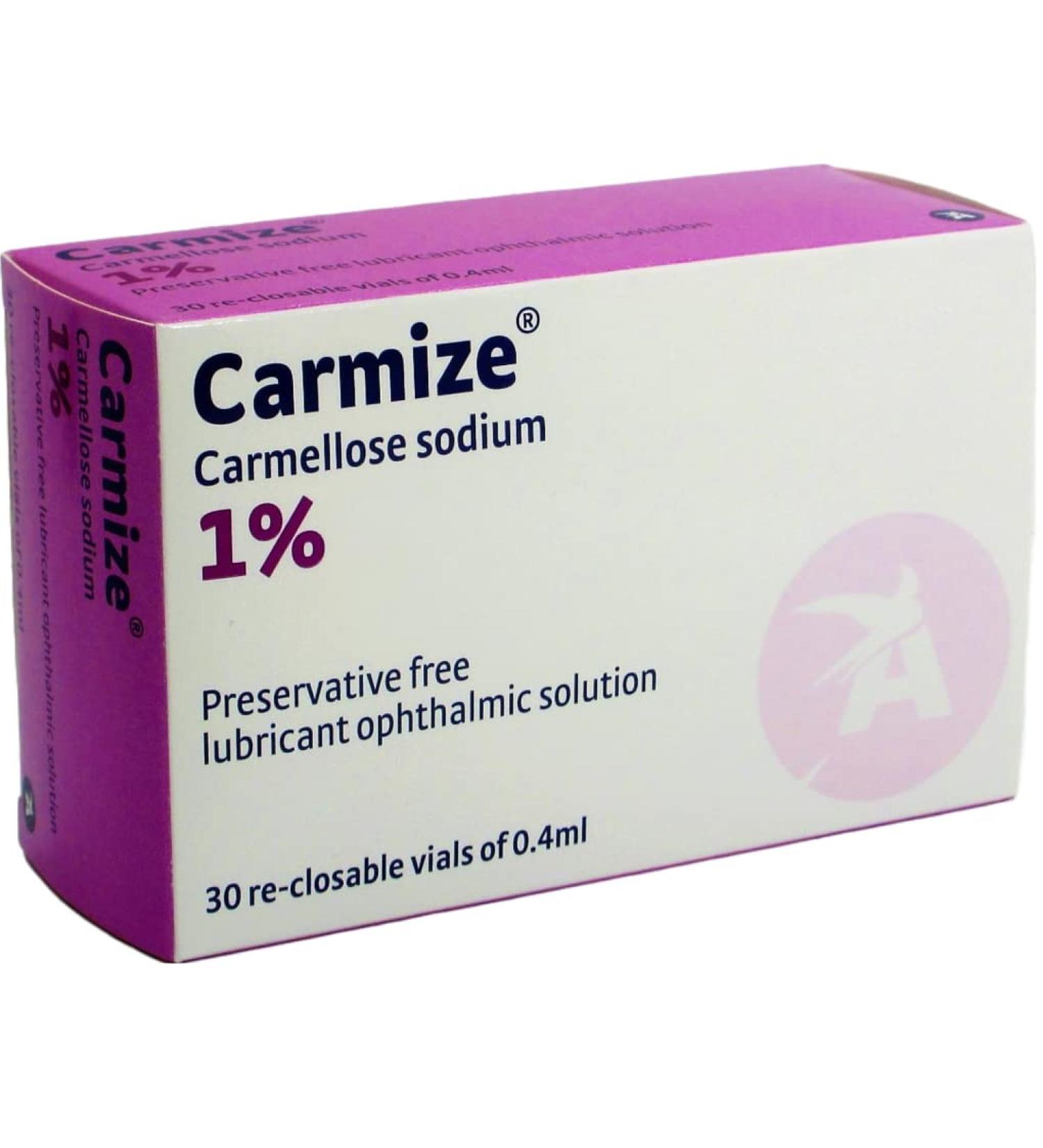 Carmize Carmellose Sodium Eye Drops 1% Lubricant Re-Closable Vial's of 0.4ml (30 Vials) - Buy Online on GoSupps.com
