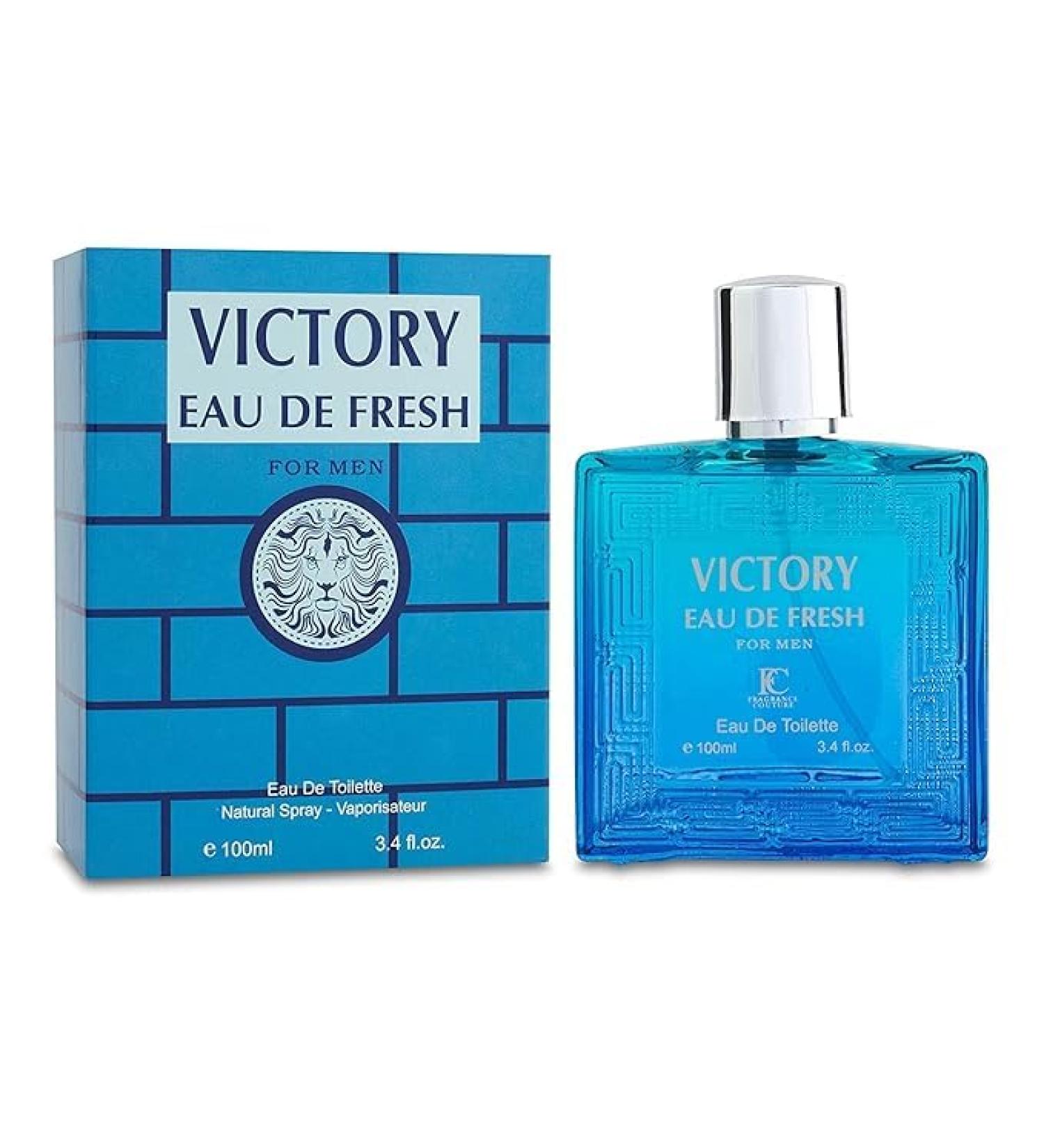 VICTORY EAU DE FRESH DESIGNER EDT 3.4 OZ. Woody Aquatic fragrance for men. - Buy Online on GoSupps.com