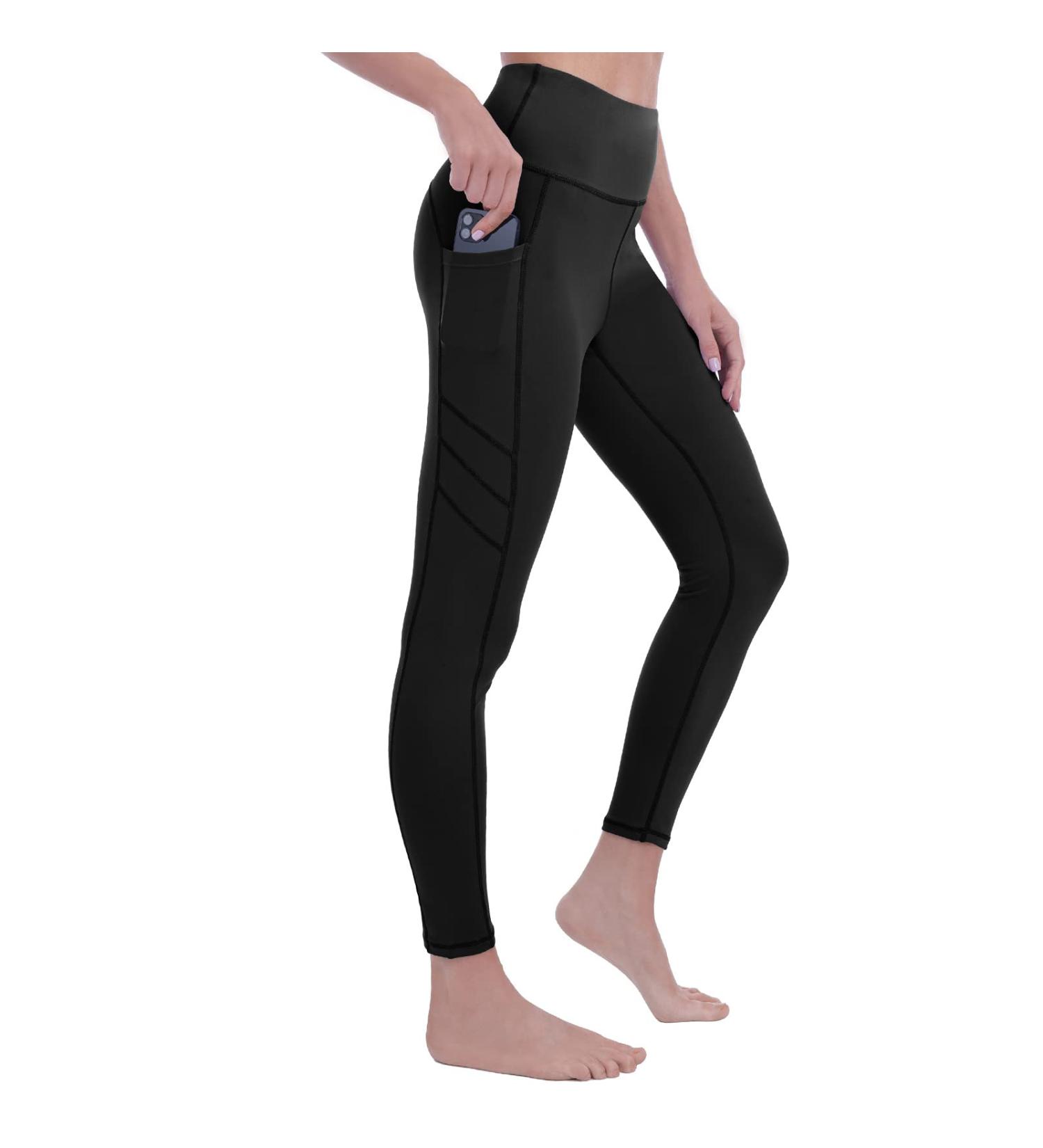 Vnnink Professional Yoga Leggings for Women - Ultra Stretch High Waisted Pants with Pockets - Black XL - Buy Online on GoSupps.com