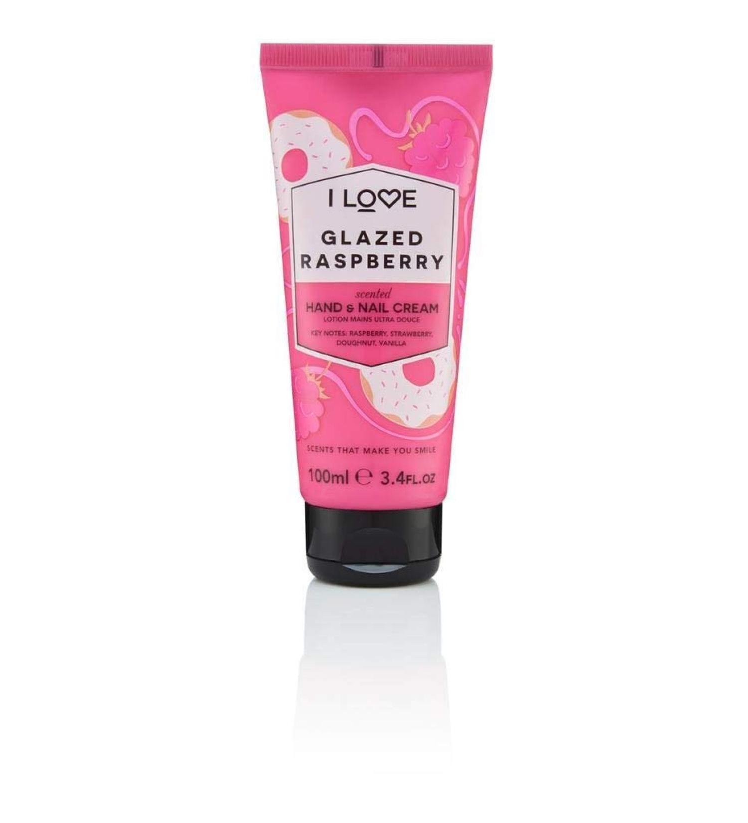 I Love Signature Glazed Raspberry Hand & Nail Cream with Shea Butter & Organic Coconut Oil - 100ml Moisturizing & Rejuvenating for Soft Skin - Buy Online on GoSupps.com
