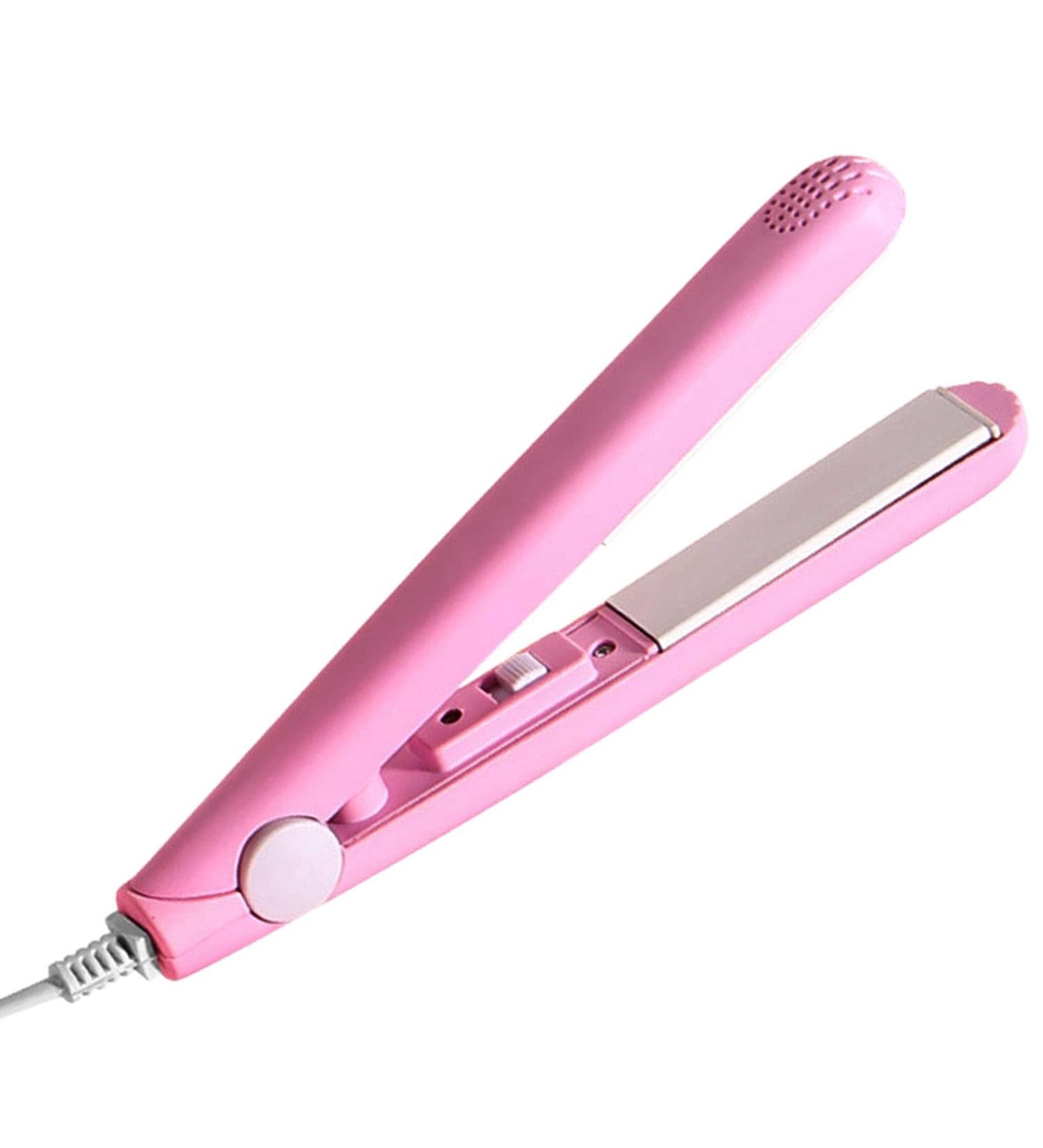 Buy Pink 2-in-1 Ceramic Ion Hair Straightener & Curler for Short Hair & Bangs - International Shipping Available - Buy Online on GoSupps.com