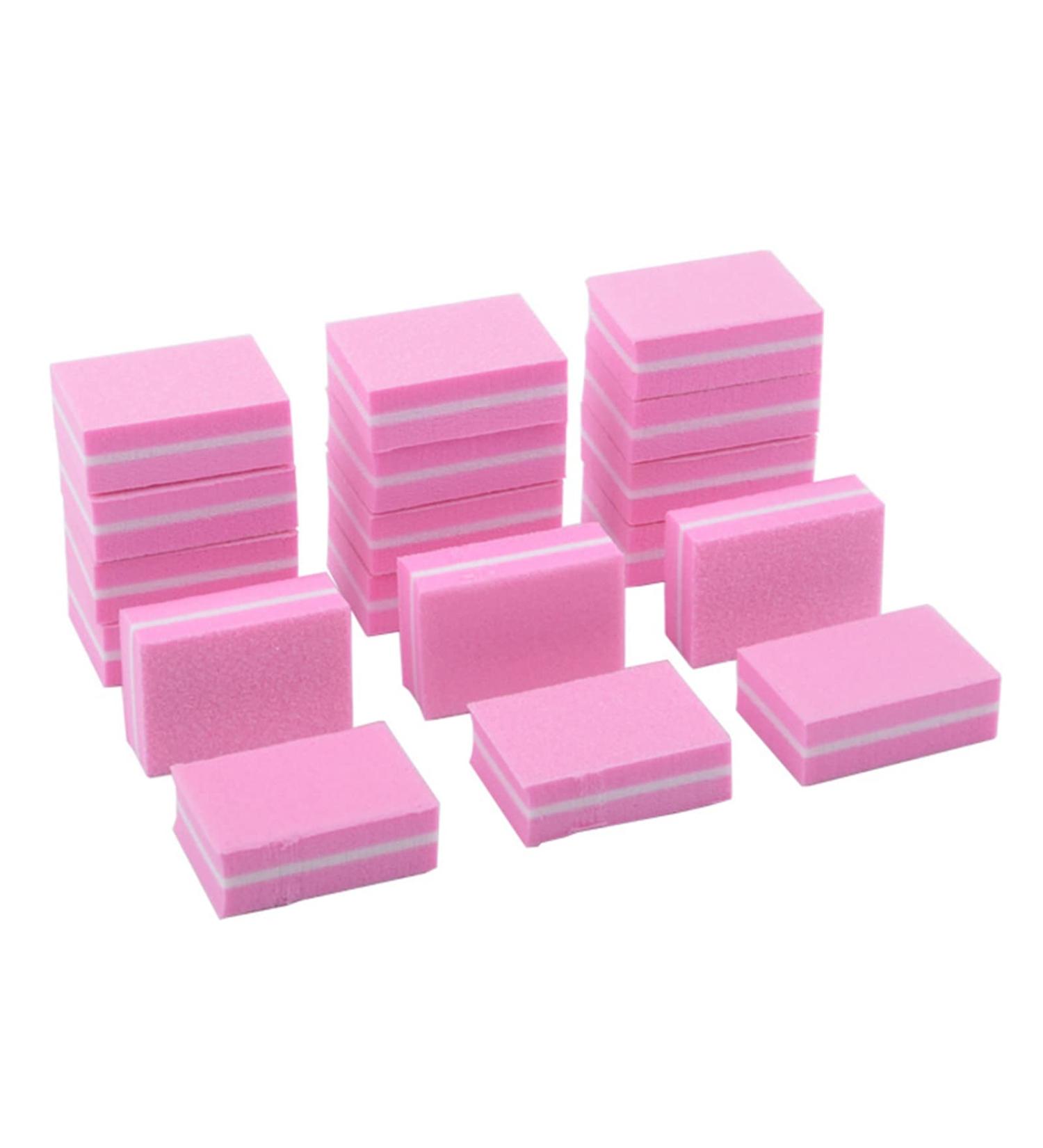 LuoshaPUCY 20 Pcs Nail Buffer Block Professional Nail Sanding Blocks for Gel Natural Nails Buffer Sanding Block Nail Art Tool for Salon Home Use (Pink) - Buy Online on GoSupps.com