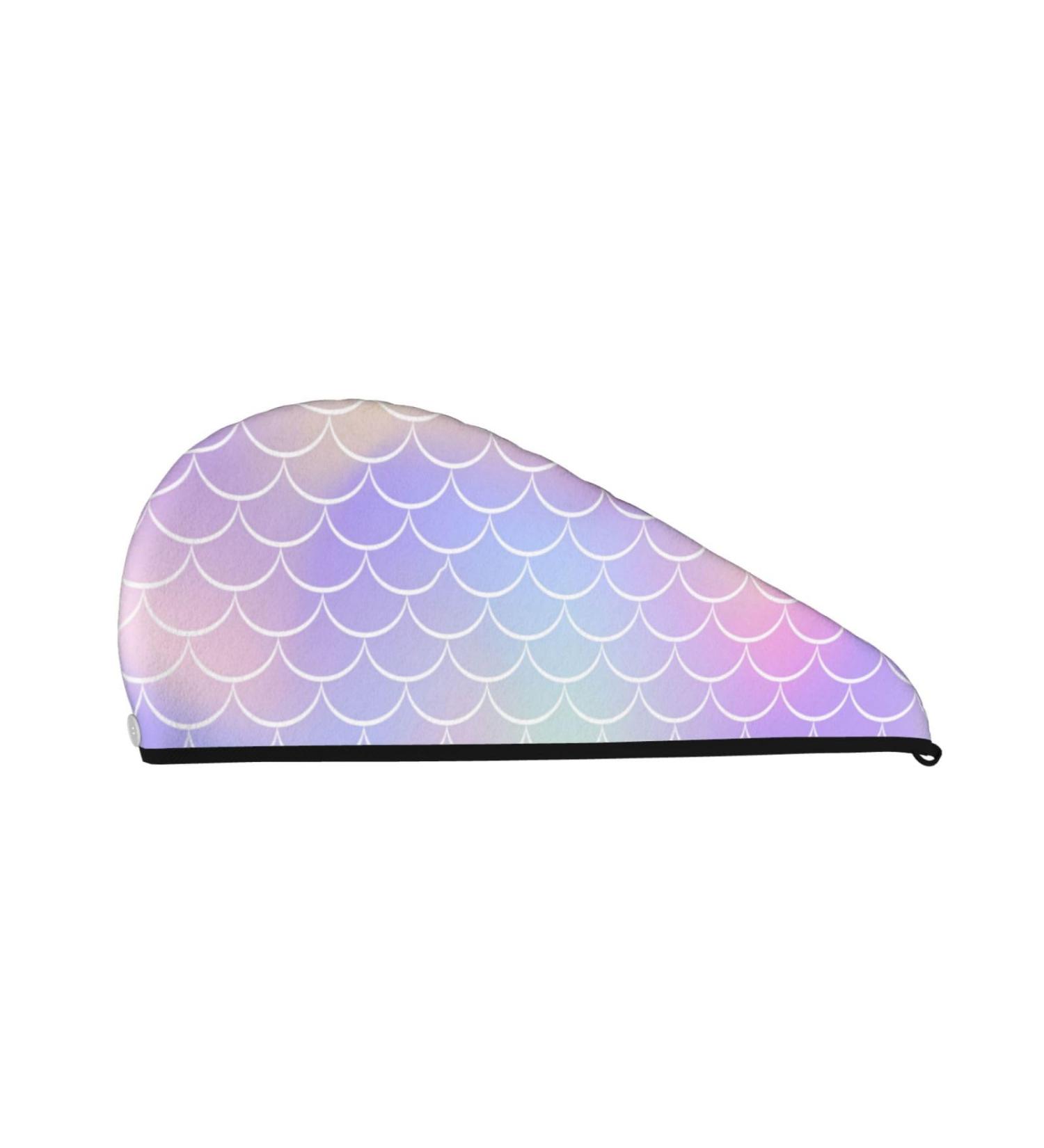 Fish Scale Microfiber Hair Towel - Soft Super Absorbent Coral Velvet Wrap for Long Curly & Thick Hair Quick Drying Hair Cap for Women - Buy Online on GoSupps.com