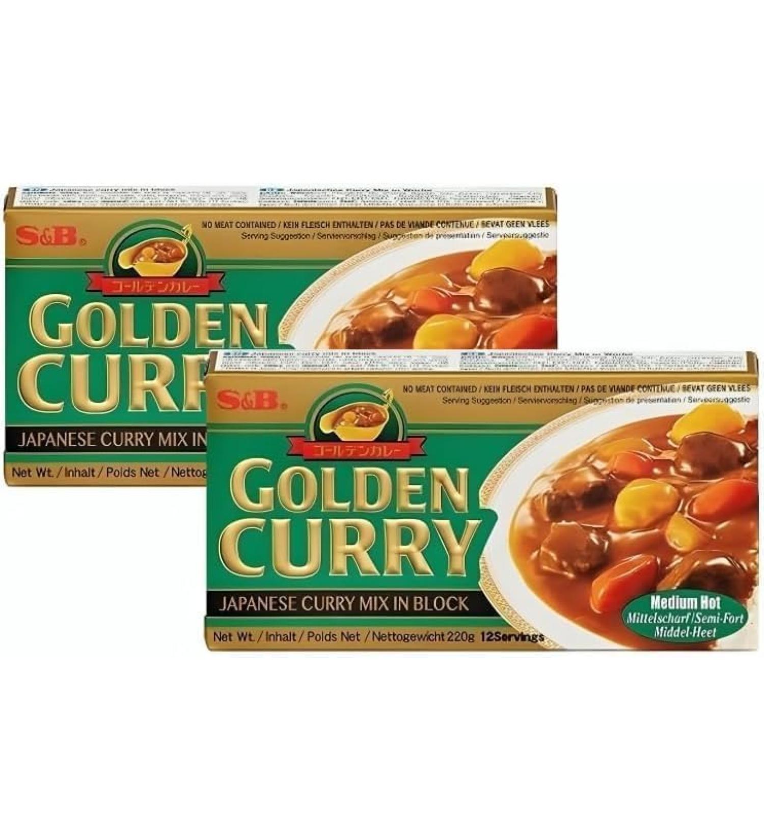  PROMOO S&B - Golden Curry Medium Hot 220 gr x 2 uds - Pack Promoo - Buy Online on GoSupps.com