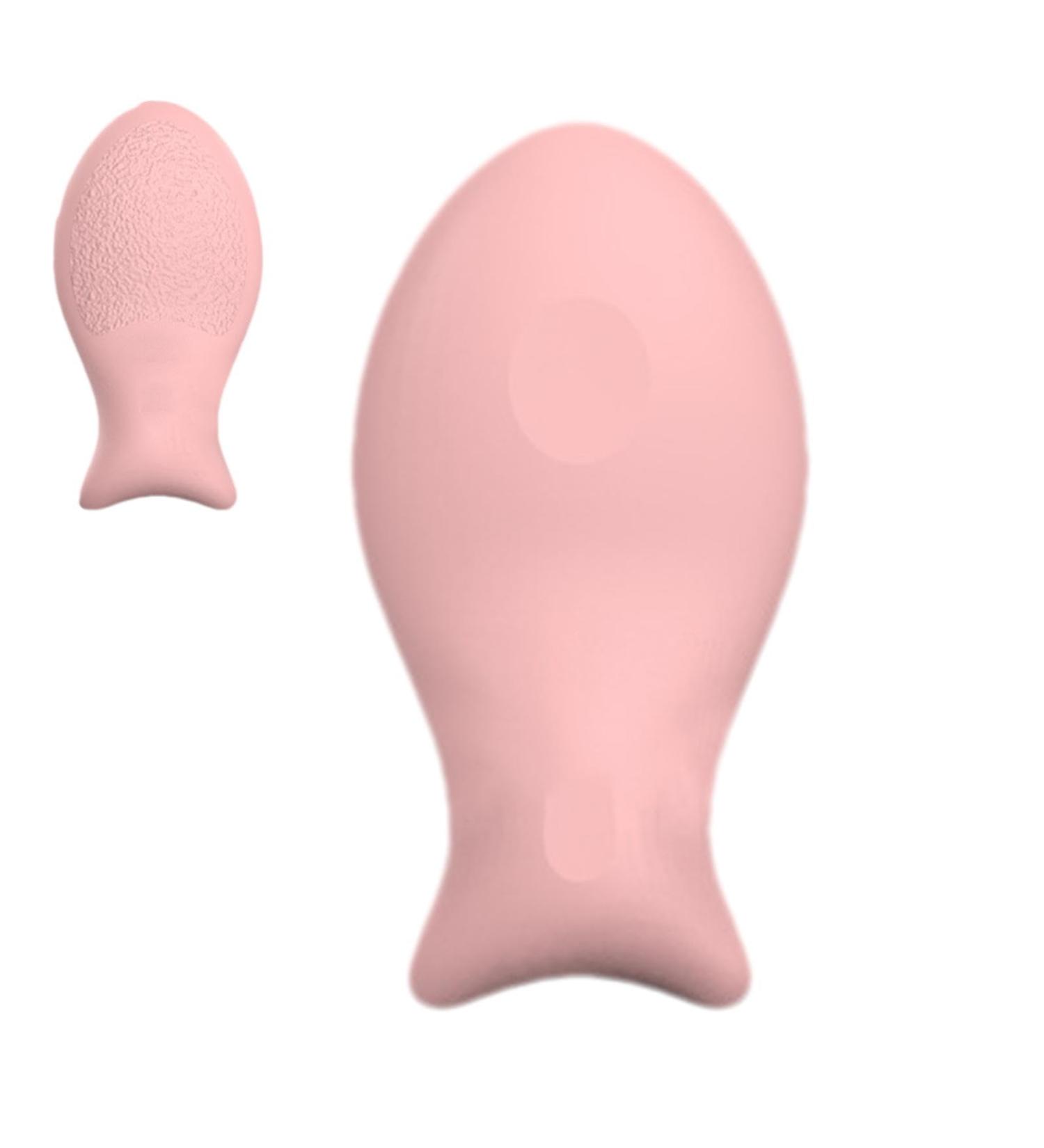 Foundation Powder Puff | Silicone Reusable Facial Puff Pad Cosmetic Foundation Blender Puff Beauty Puff Pads for Women Girls Dating Daily Life123/200) Small fish puff (pink) - Buy Online on GoSupps.com