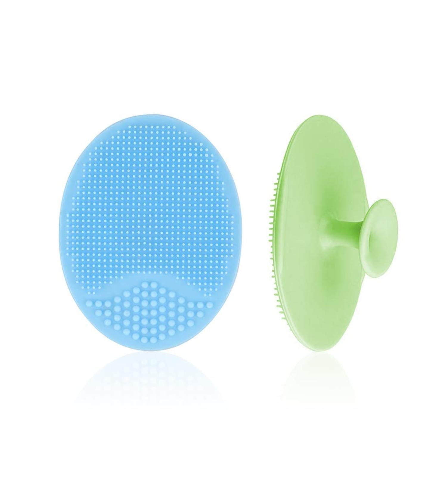 Sioppkik Silicone Face Cleaning Brush Set - 2 pcs for Pore Cleansing Blackhead Removal & Facial Massage - Perfect Make-Up Tool for Girls - Buy Online on GoSupps.com