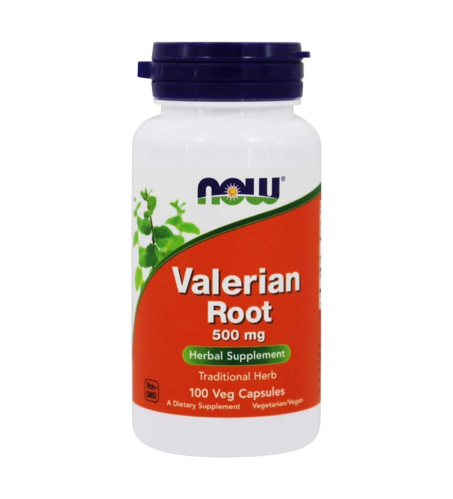 Now Foods Valerian Root 500 mg - 100 Veg Capsules for Relaxation & Sleep - Buy Online on GoSupps.com
