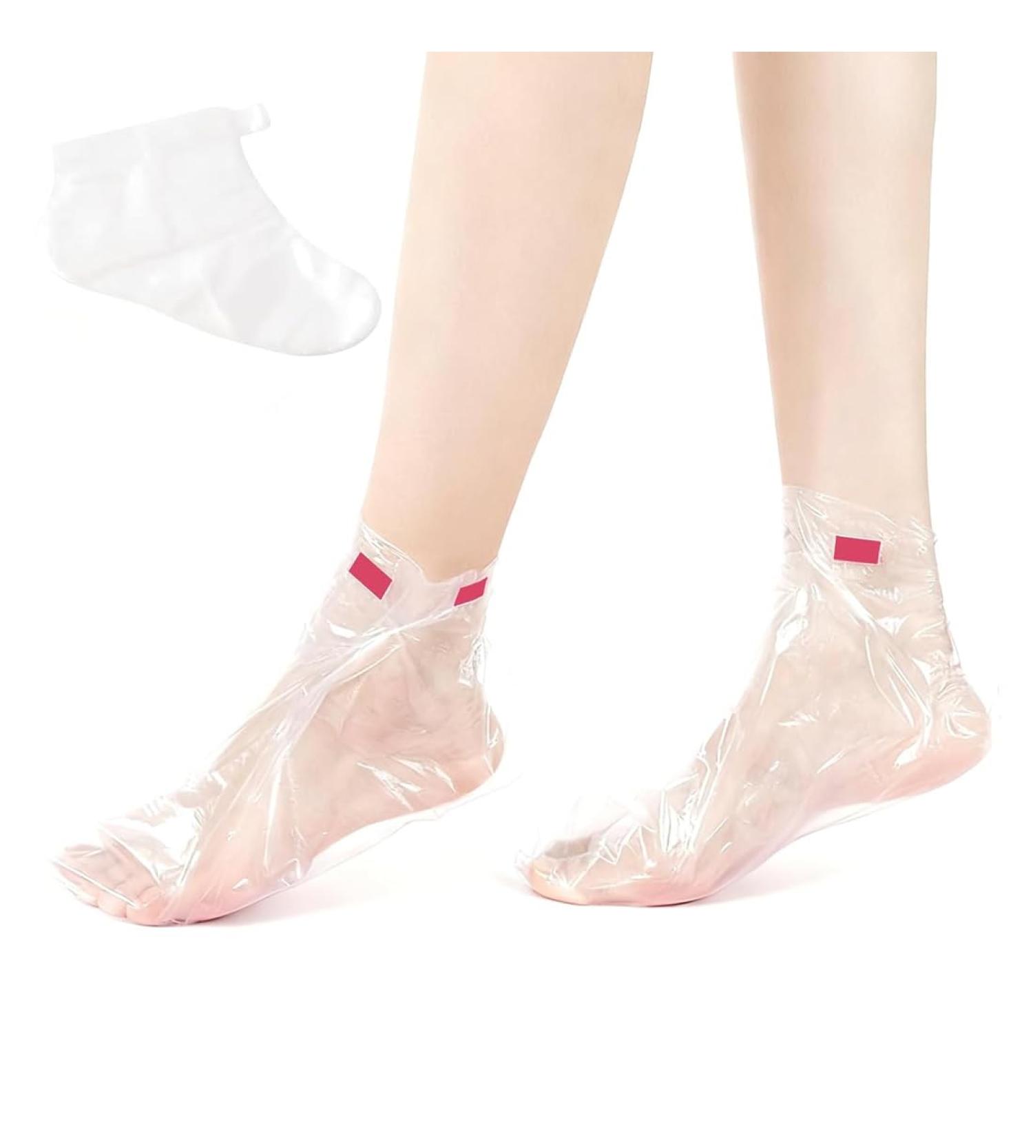 200 pcs Chaussettes Jetables en Plastique pour P dicure et Paraffine pour Bains de Pieds Transparent - Buy Online on GoSupps.com