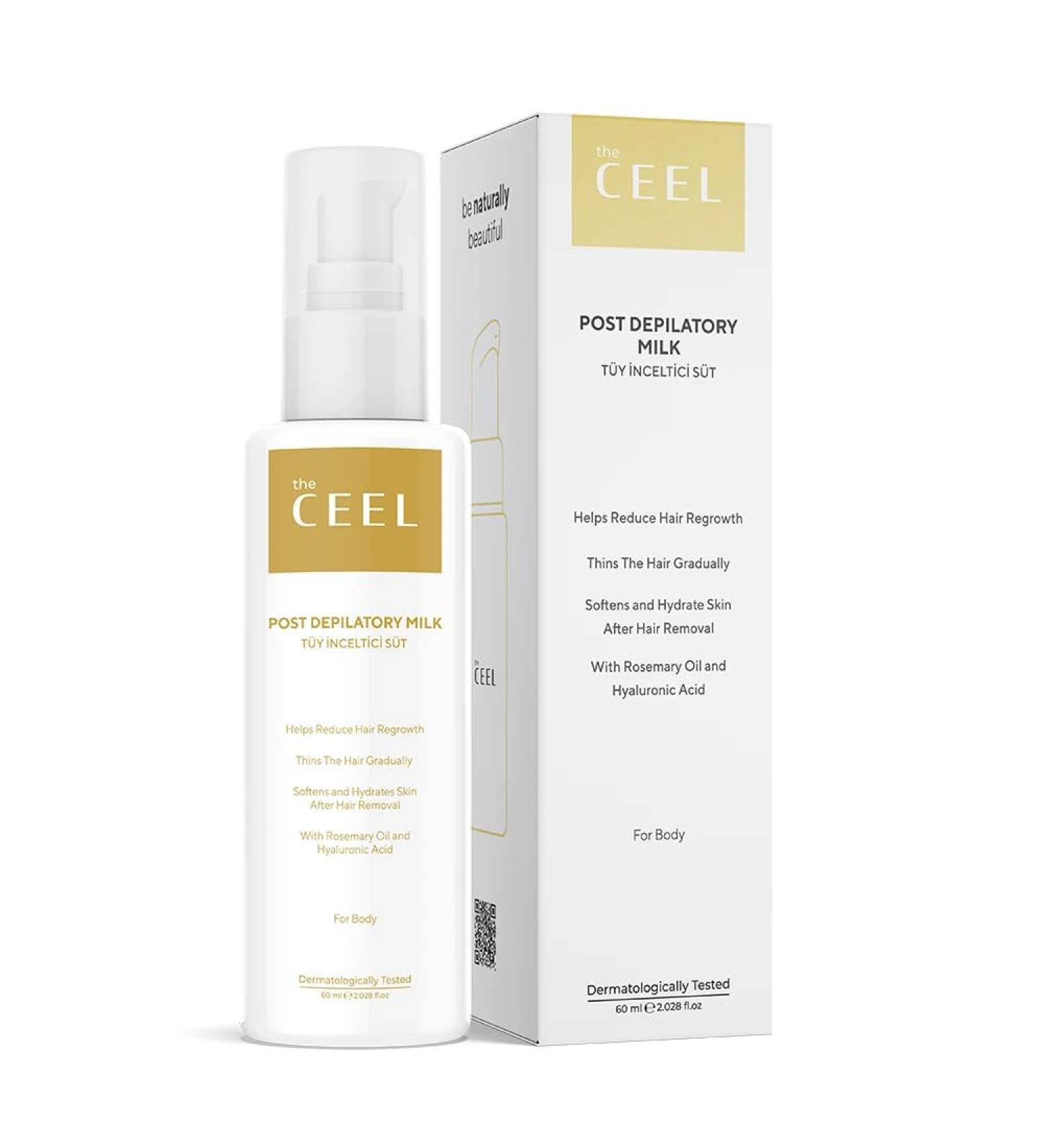 The CEEL Hair thinning milk Moisturizing property with hyaluronic acid and nettle Thinning reducing and depilating unwanted hair Post Depilatory Milk - Buy Online on GoSupps.com