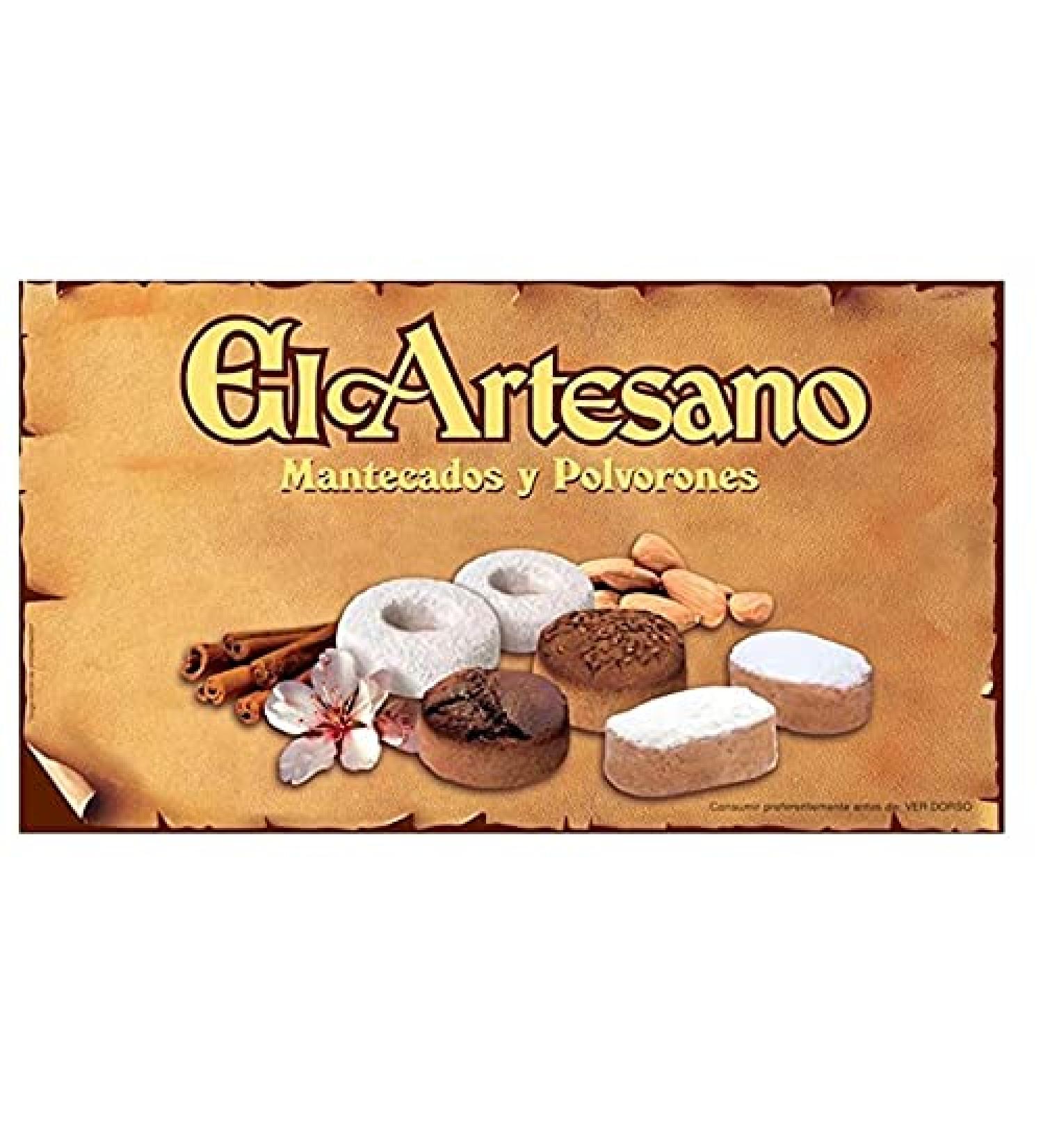 Cerro El Artesano - Mantecados and Polvorones Assortment 600 g Turron De Jijona, Spanish, Nougat, Turron, 600 g (Pack of 1)