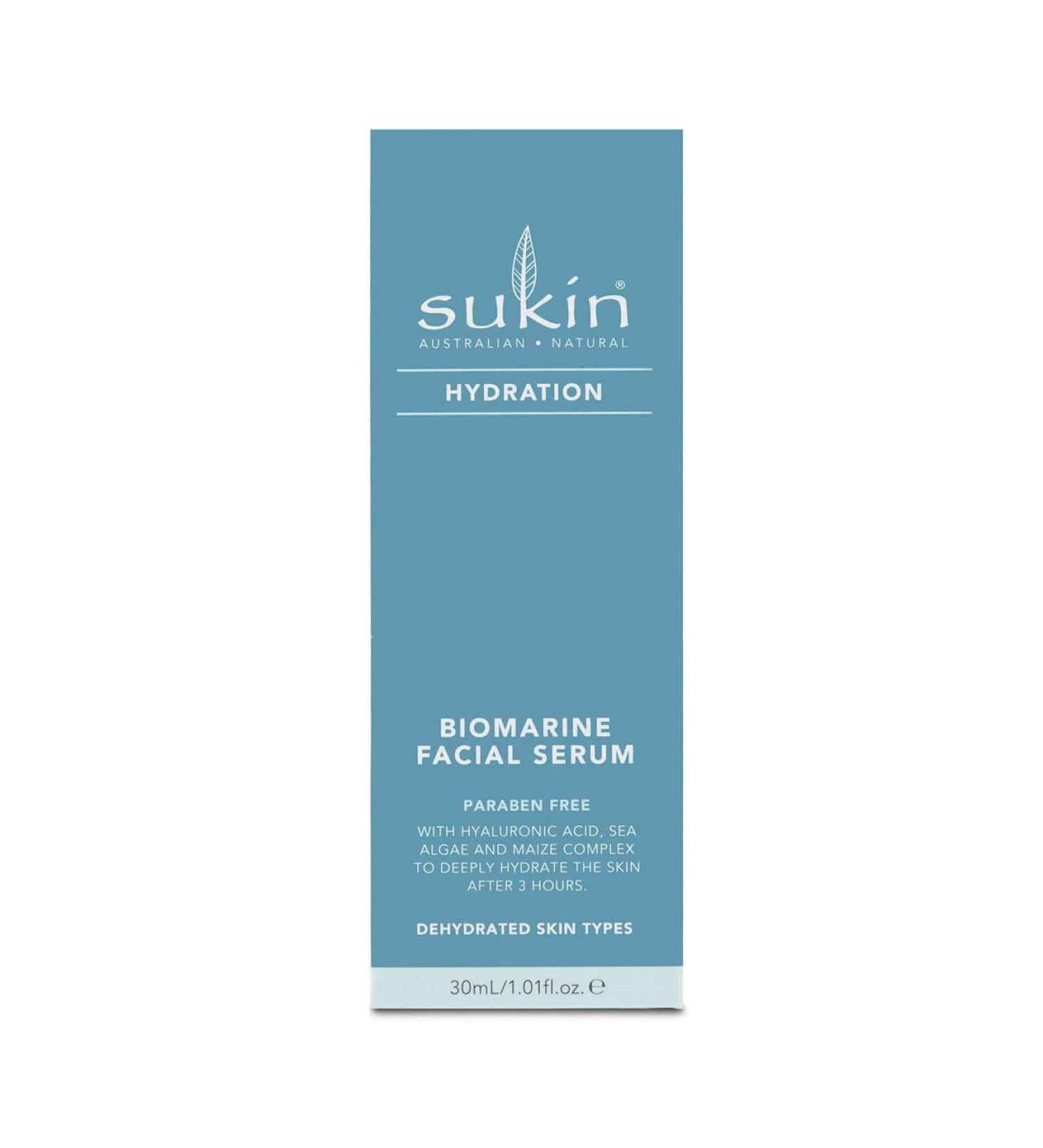 Sukin Hydration Biomarine Facial Serum | Best Hydrating Serum for Glowing Skin - Shop Now Internationally - Buy Online on GoSupps.com