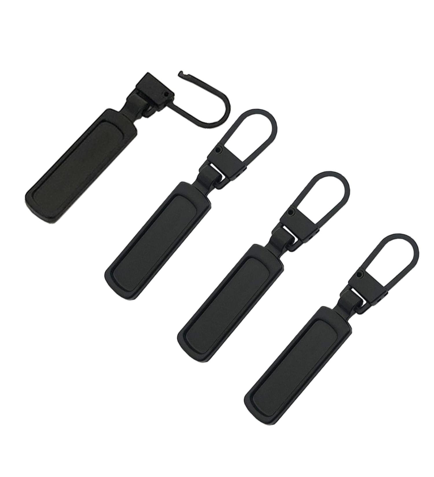 Mizeer Zipper Pull Replacement for Small Holes - 4pcs Black Detachable Zipper Tab Repair for Clothing, Jackets, Boots - Buy Online on GoSupps.com