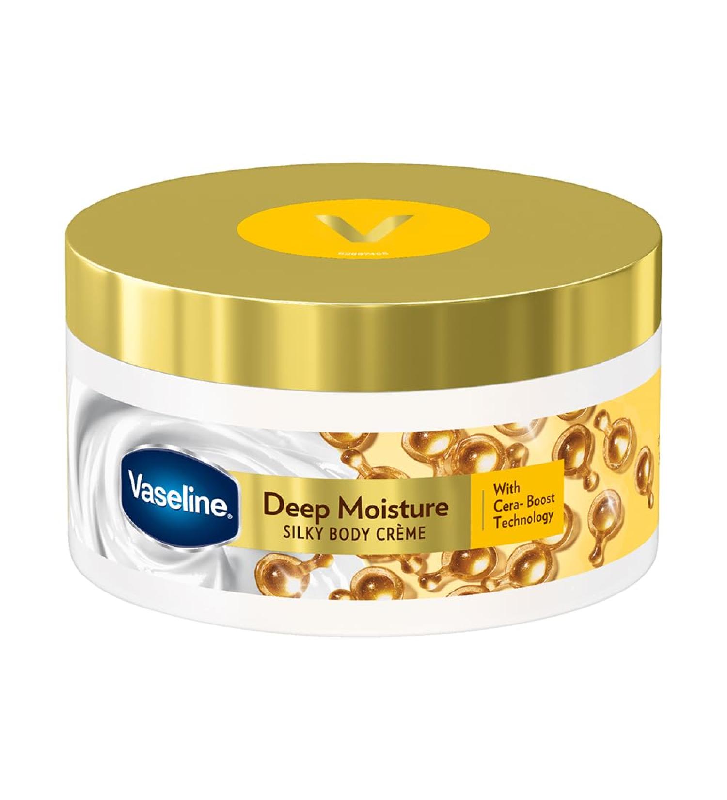 Vaseline Deep Moisture Silky Body Creme 180g | Cera-Boost Technology for Silky Smooth Skin - International Shipping Available - Buy Online on GoSupps.com