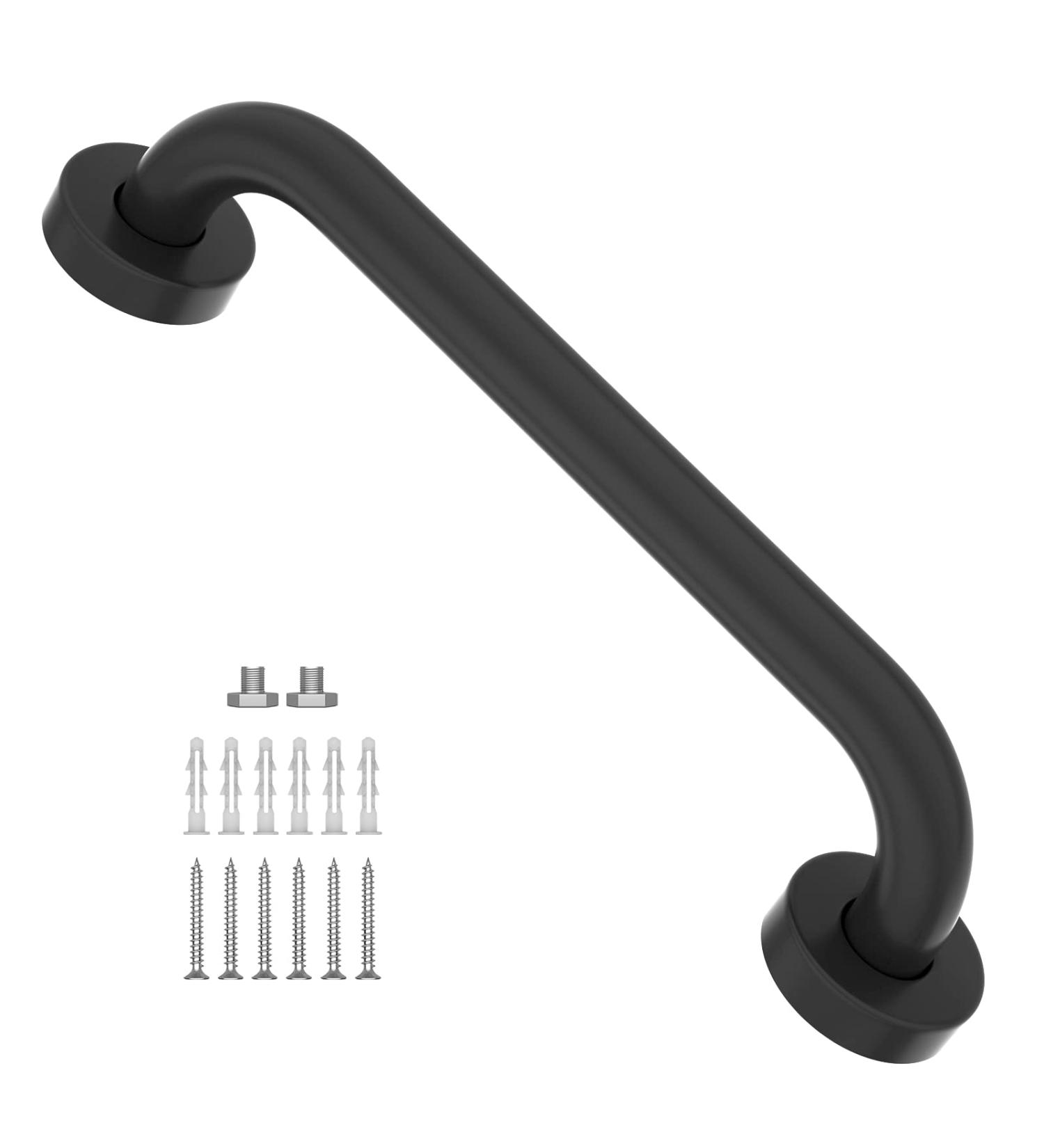 12 Inch Matte Black Shower Grab Bar-1" Diameter  iMomwee Stainless Steel Elderly Safety Bars  Bathroom Shower Balance Bar  Wall Handrail Support  Handicap Senior Disabled Pregnant Assist Bath Handle 12 Inch Black - Buy Online on GoSupps.com