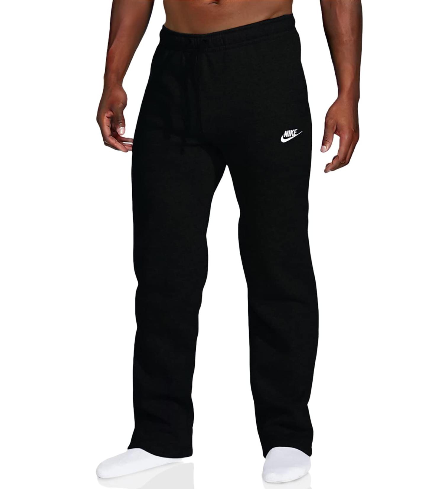 Nike Men's Sportswear Open Hem Club Pants Black/White Large