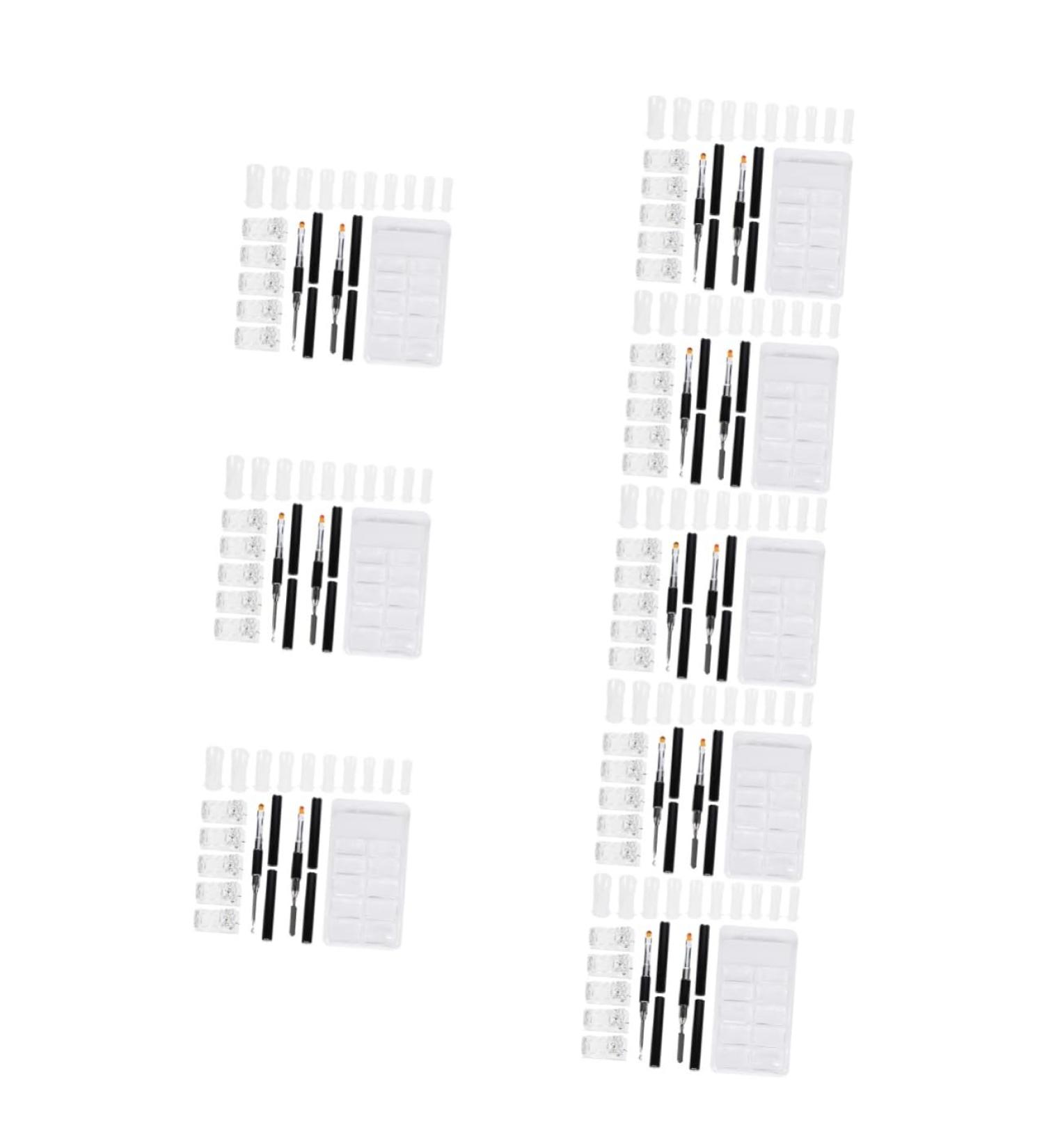 DOITOOL 8 Sets Nail Extension Set Finger Extension Brush Nail Kit DIY Accessories Manicure Clip Accessory Manicure Clamp Nail Decoration Tool Manicure Art Kit Crystal Plastic Nail Clipper - Buy Online on GoSupps.com