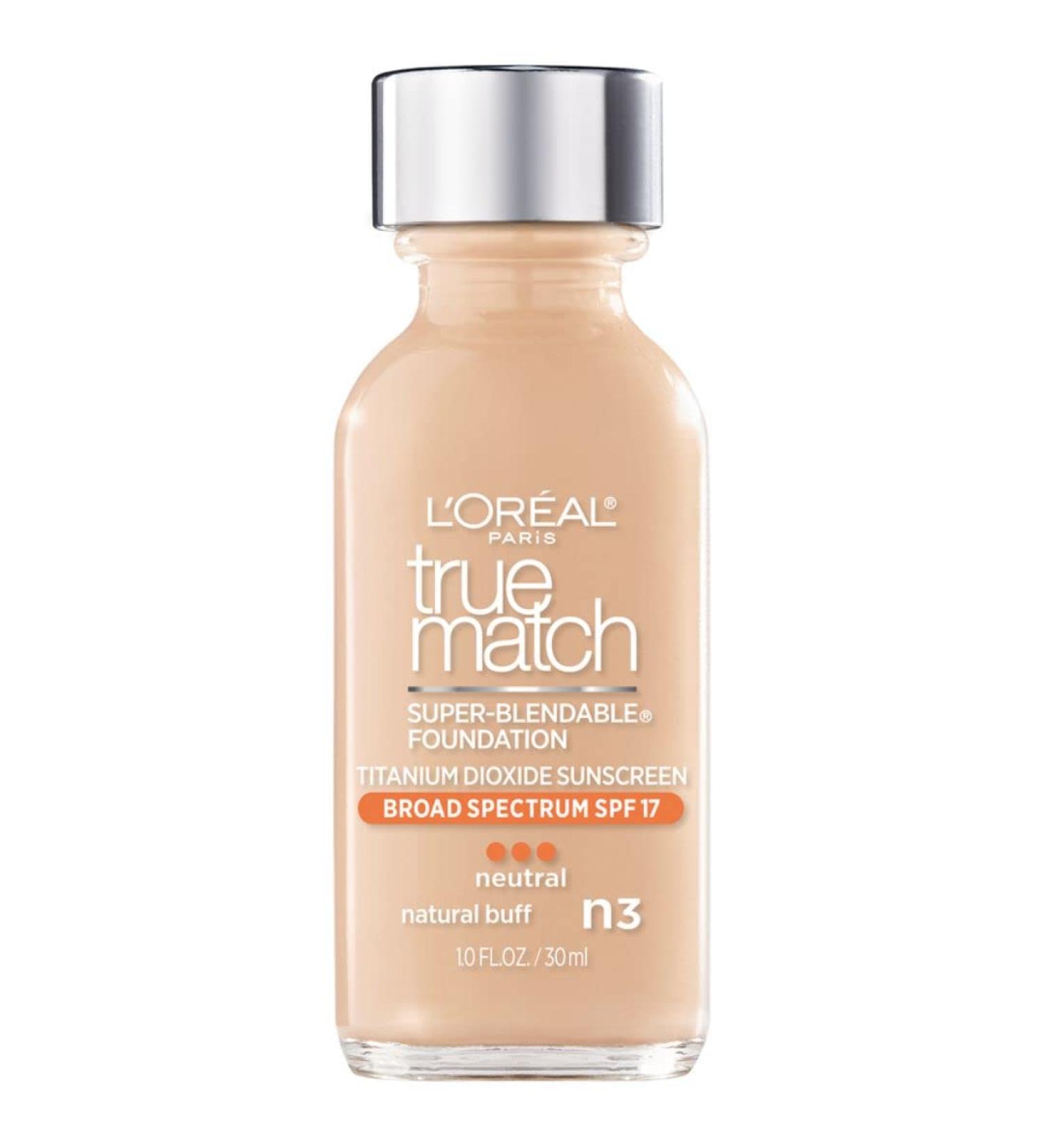 L'Oreal Paris True Match Liquid Foundation Natural Buff N3 - 1 Fl Oz | Light Medium Coverage - Buy Online on GoSupps.com