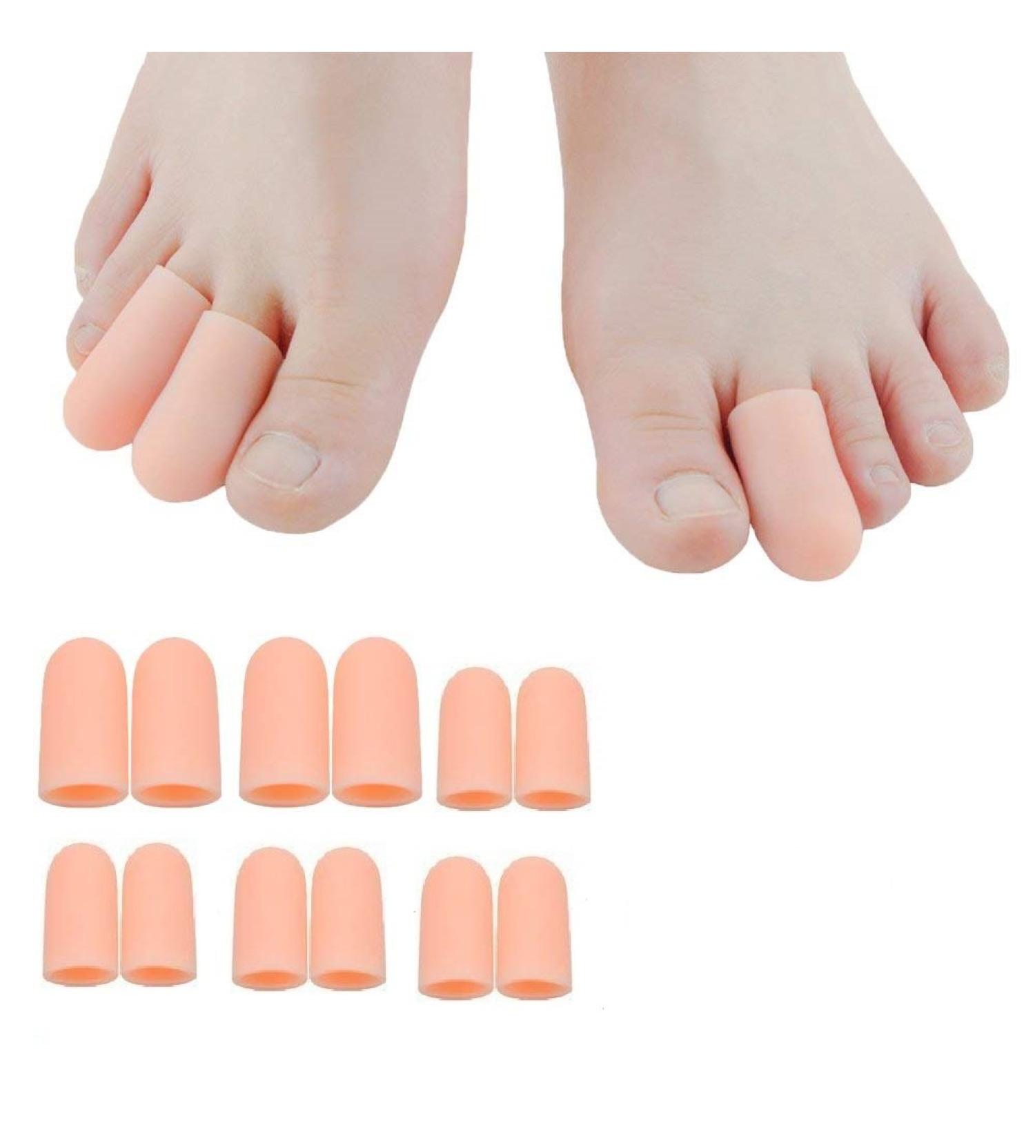 Buy 10x Silicone Toe Caps for Pain Relief - Ideal for Running & Walking | Toe Protection | Soft Padding for Corns & Blisters - Buy Online on GoSupps.com