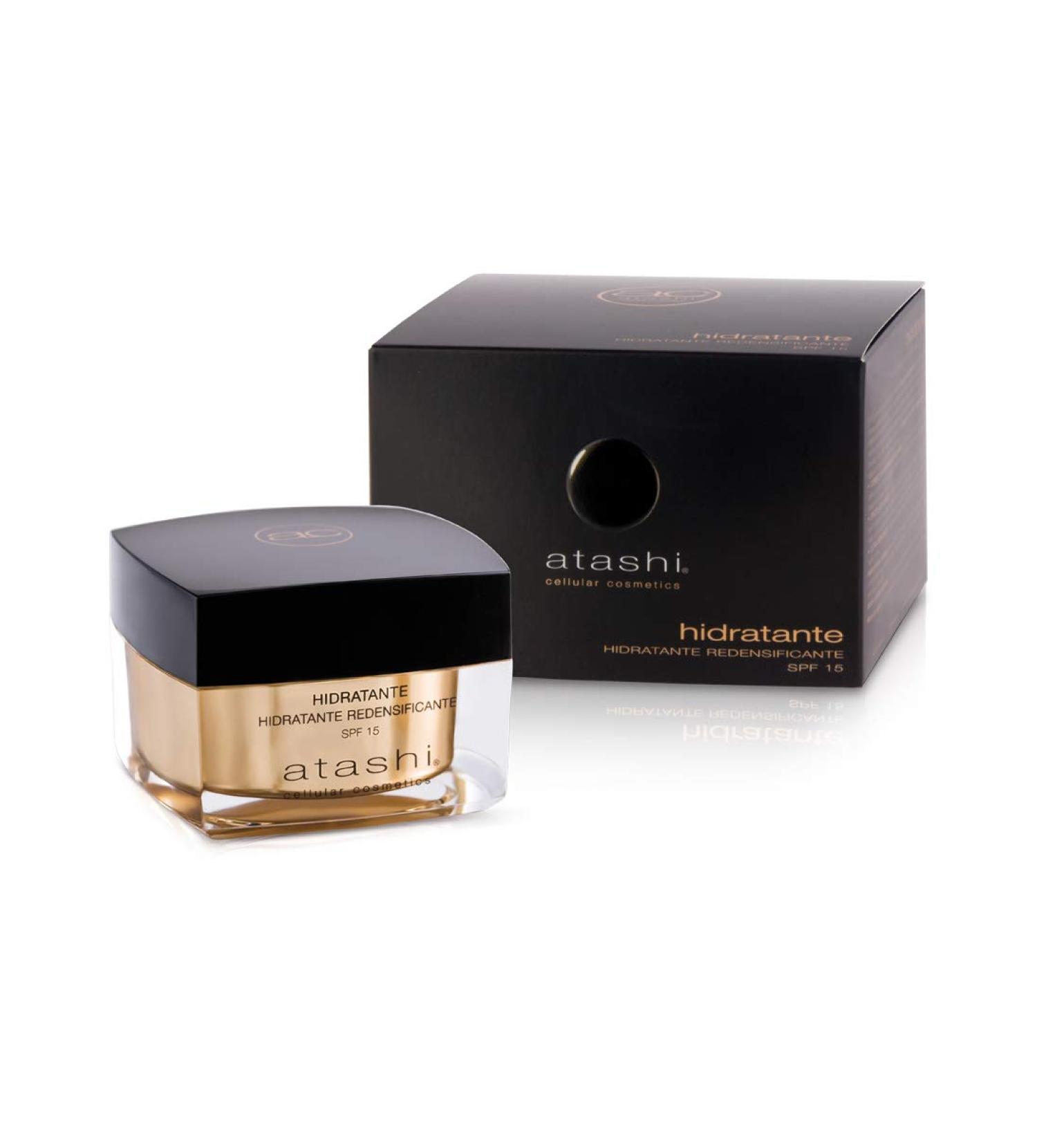 Atashi Redensifying Moisturizing Cream | Even Firm and Luminous Skin | Corrects Deep Wrinkles and Imperfections | Evens Out Tone | Gardenia and Black Pearl | Spf15. 50ml - Buy Online on GoSupps.com