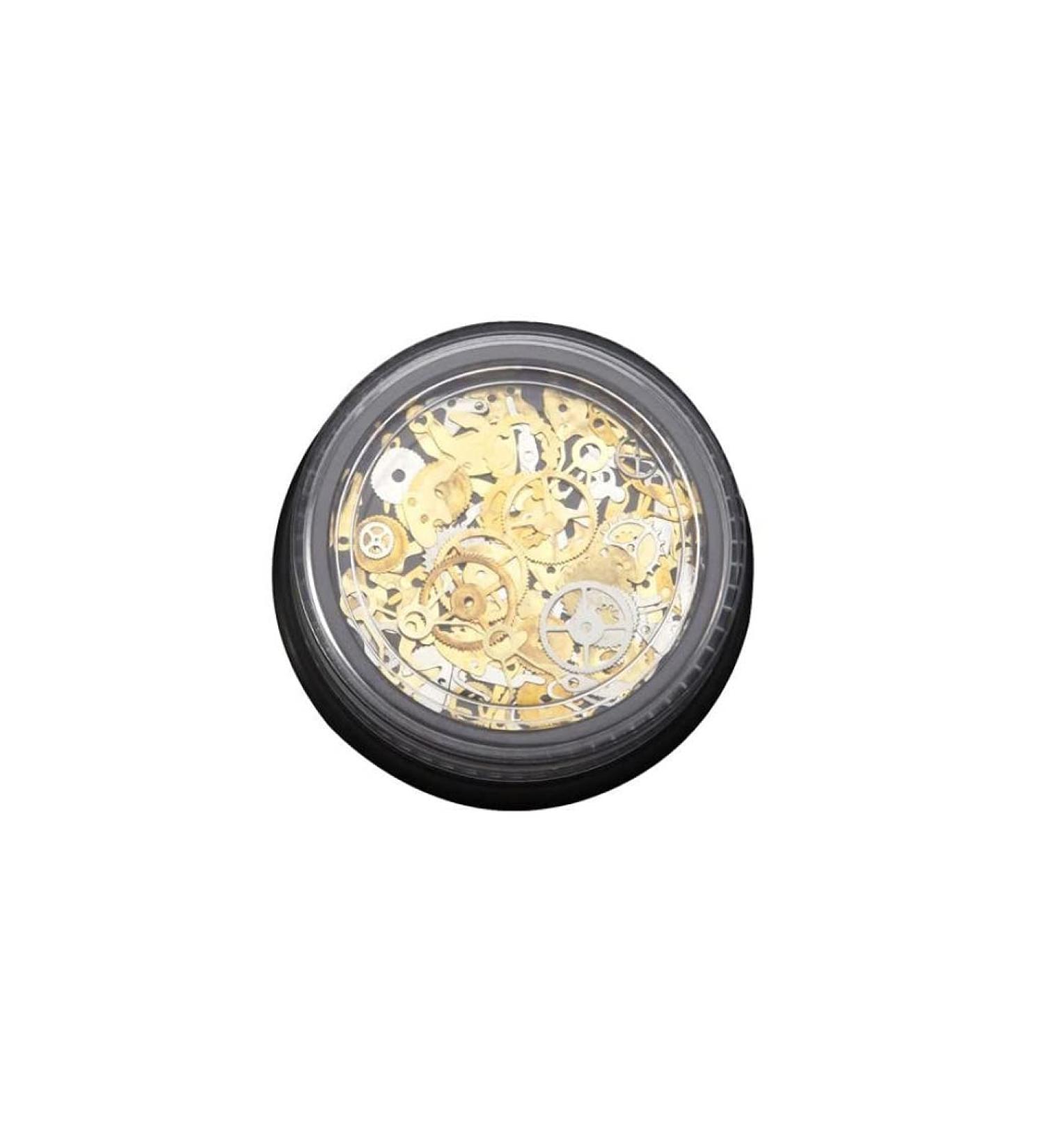 1 Box Metal Gear Stud Sheet Mixed Steampunk Nail Art Decoration Gold Useful and Fashion - Buy Online on GoSupps.com