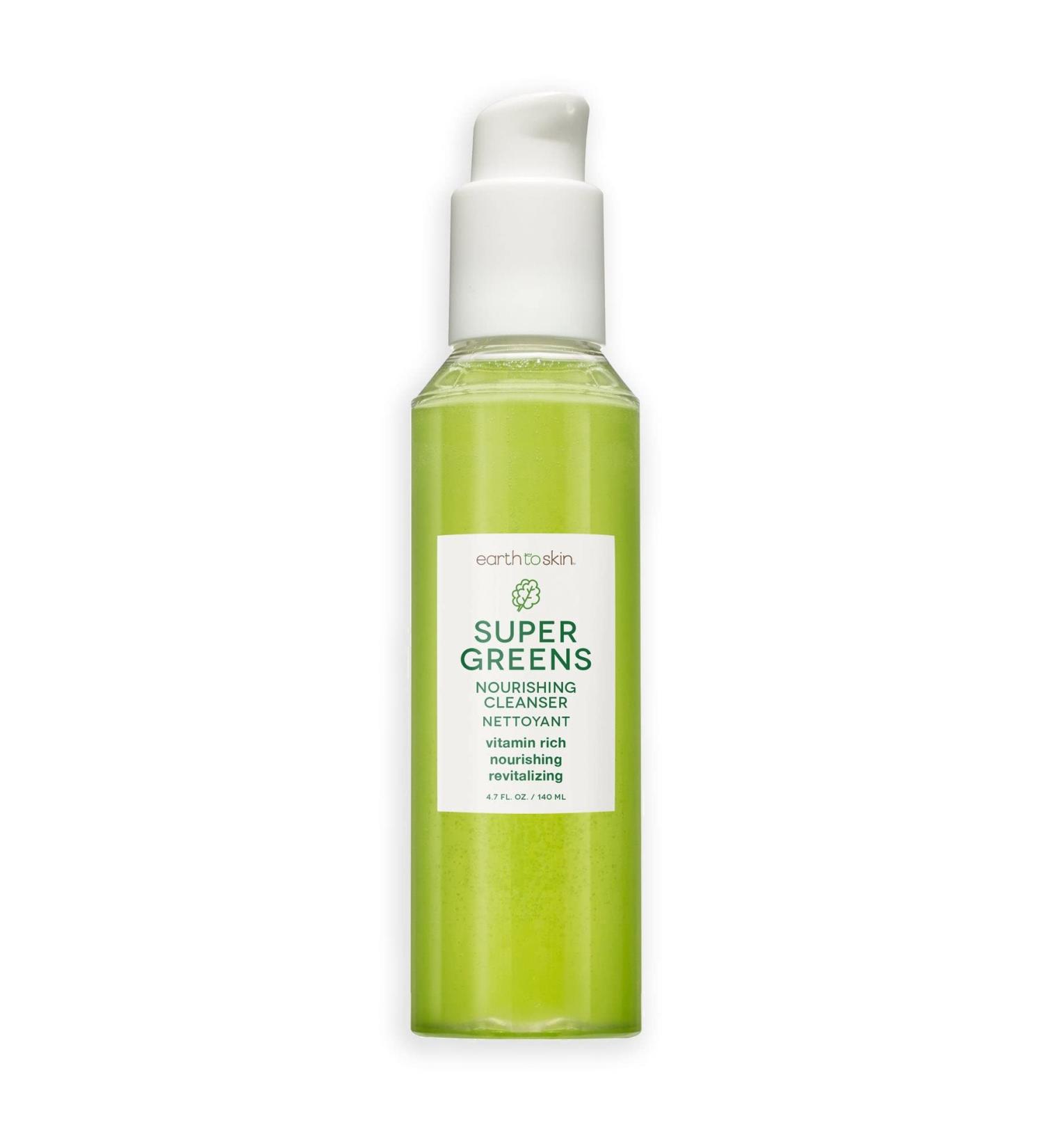 Earth To Skin Super Greens Face Cleanser - Vitamin-Enriched Daily Wash for All Skin Types (4.7 Fl Oz) | International Shipping Available - Buy Online on GoSupps.com