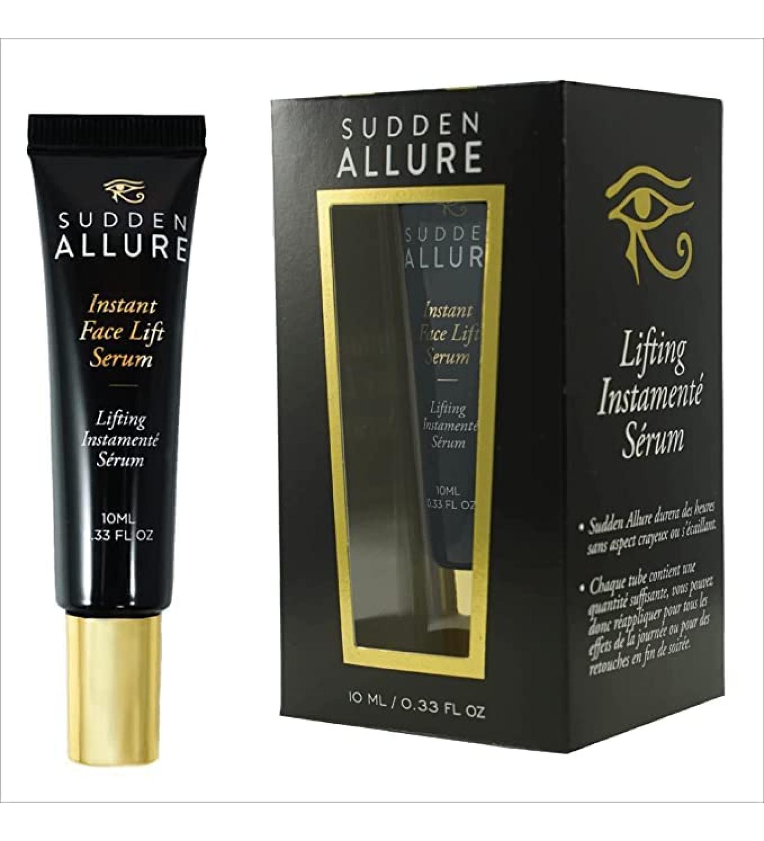 Sudden Allure Instant Face Lift Serum - Erase Under Eye Bags & Wrinkles in 60 Seconds | Firming Face & Eye Serum Lotion Made in USA | 10 ml (0.33 oz) - Buy Online on GoSupps.com